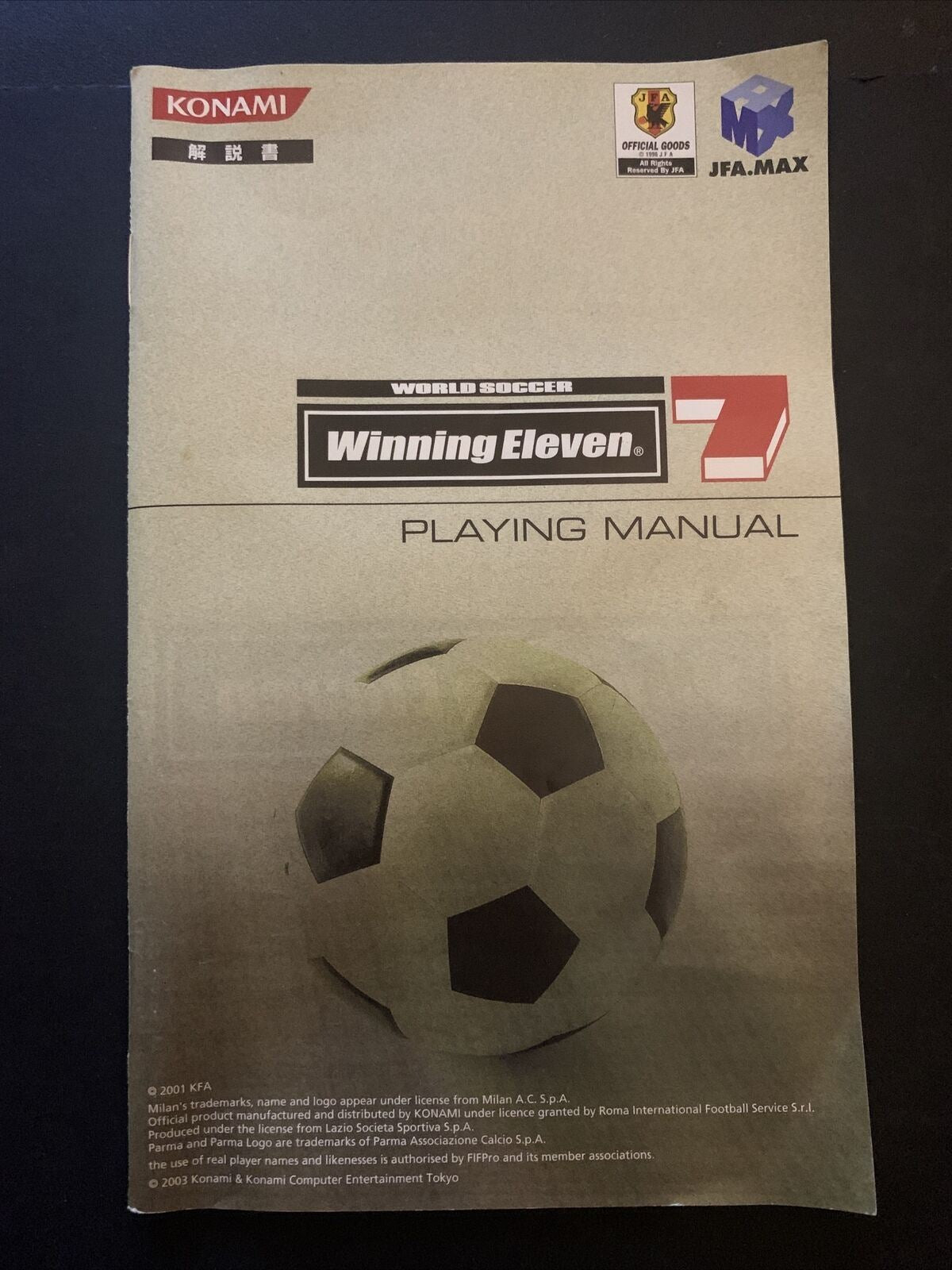 World Soccer Winning Eleven 7 - Japan PlayStation 2 PS2 NTSC-J