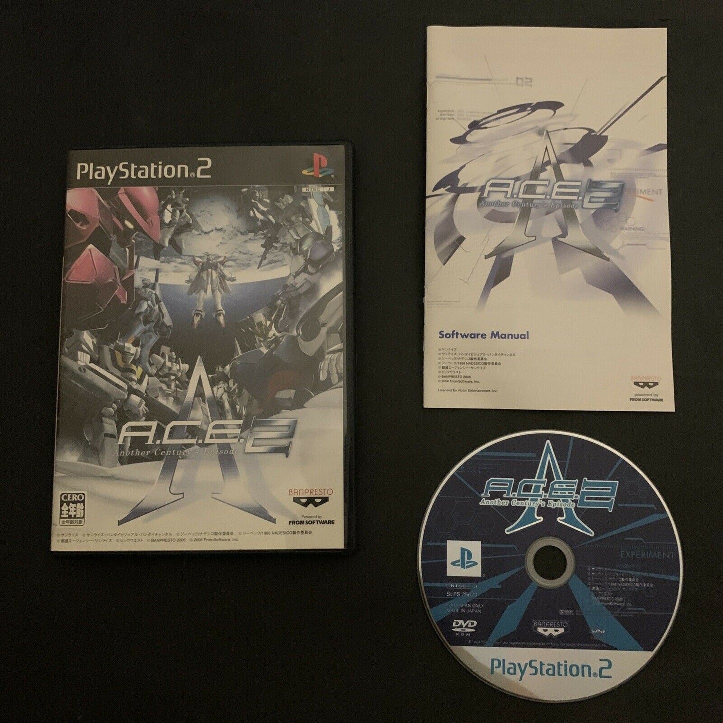 A.C.E. Another Century's Episode 2 - PS2 NTSC-J Japan Mech Game w Manual