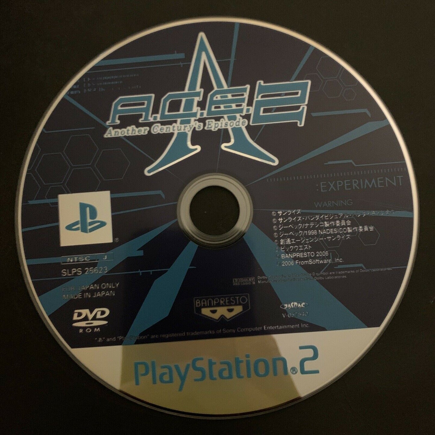 A.C.E. Another Century's Episode 2 - PS2 NTSC-J Japan Mech Game w Manual