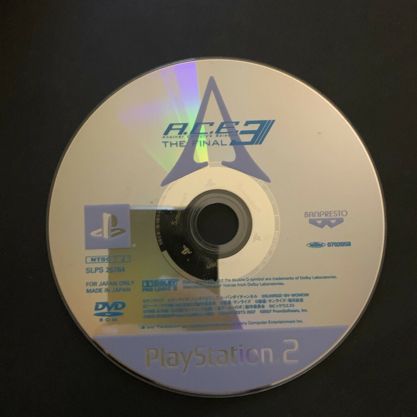 A.C.E. Another Century's Episode 3: The Final - PS2 NTSC-J Japan Game w Manual