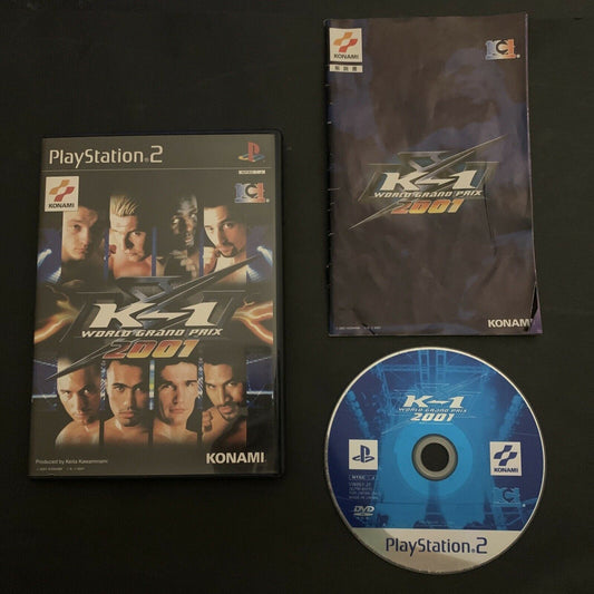 K-1 World Grand Prix 2001 - PS2 NTSC-J Japan MMA Fighting Game w Manual