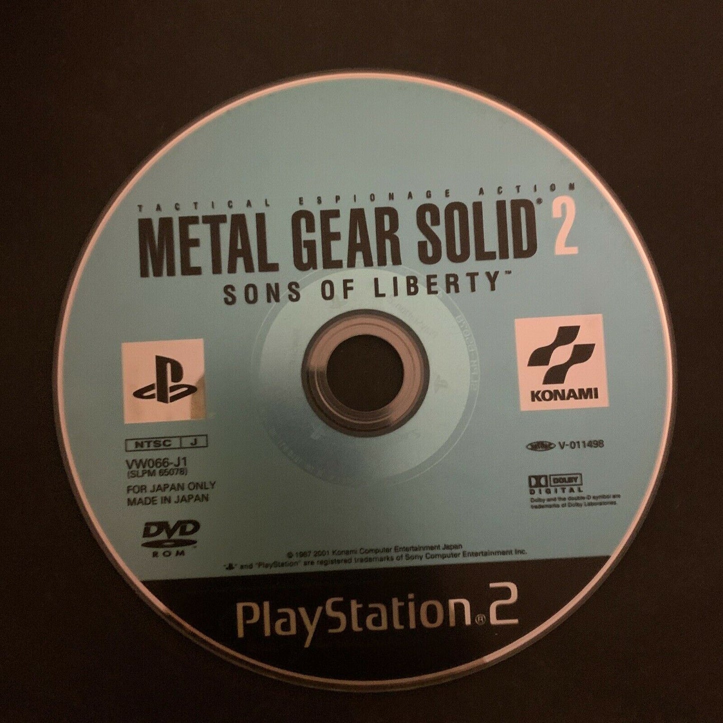 Metal Gear Solid 2: Sons of Liberty - PS2 Playstation NTSC-J Japan Game w Manual