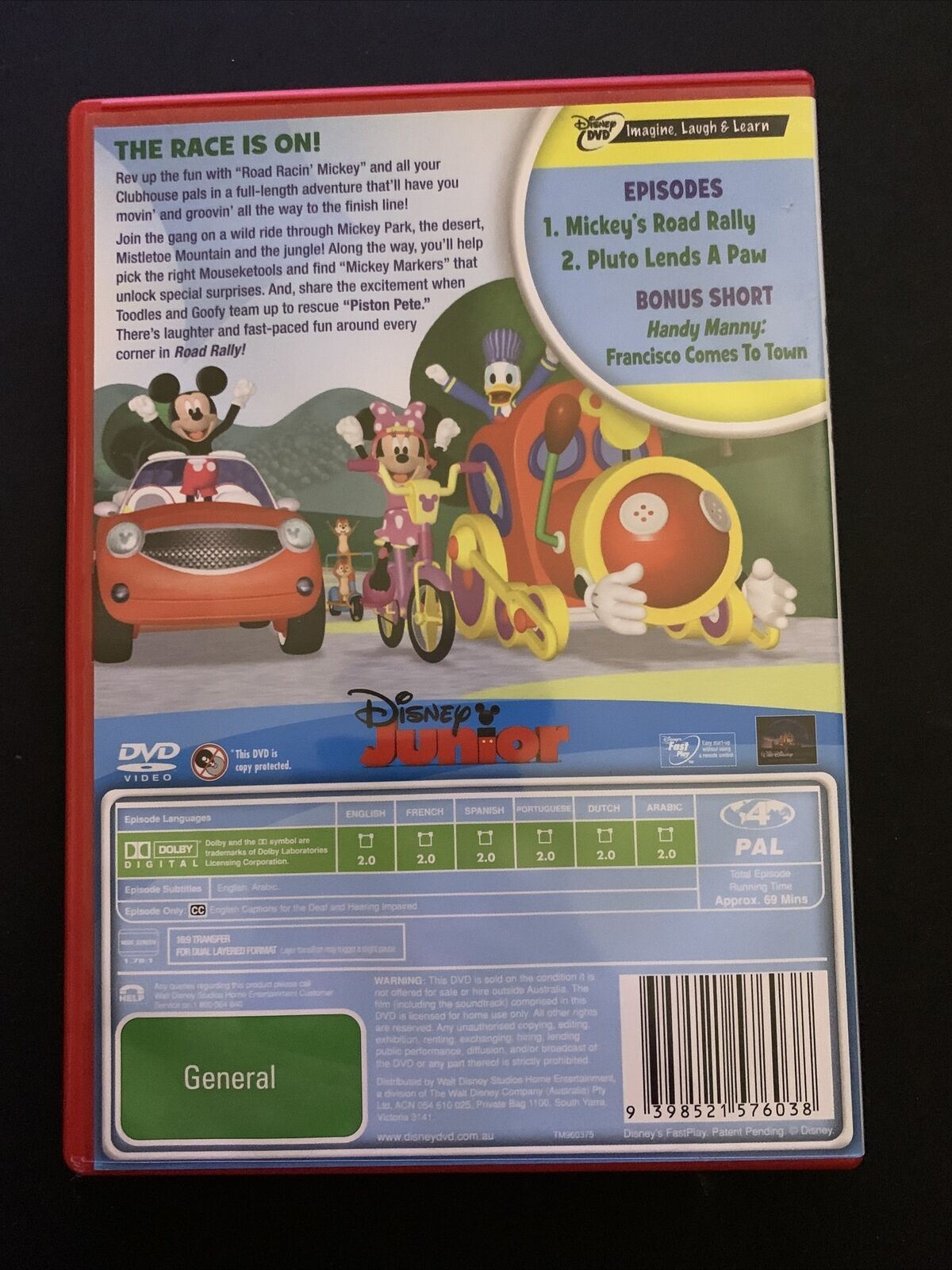 Mickey Mouse Clubhouse Road Rally DVD Disney Animation Region 4 2 mickey-mouse-clubhouse-road-rally-dvd-disney-animation-region-4-2