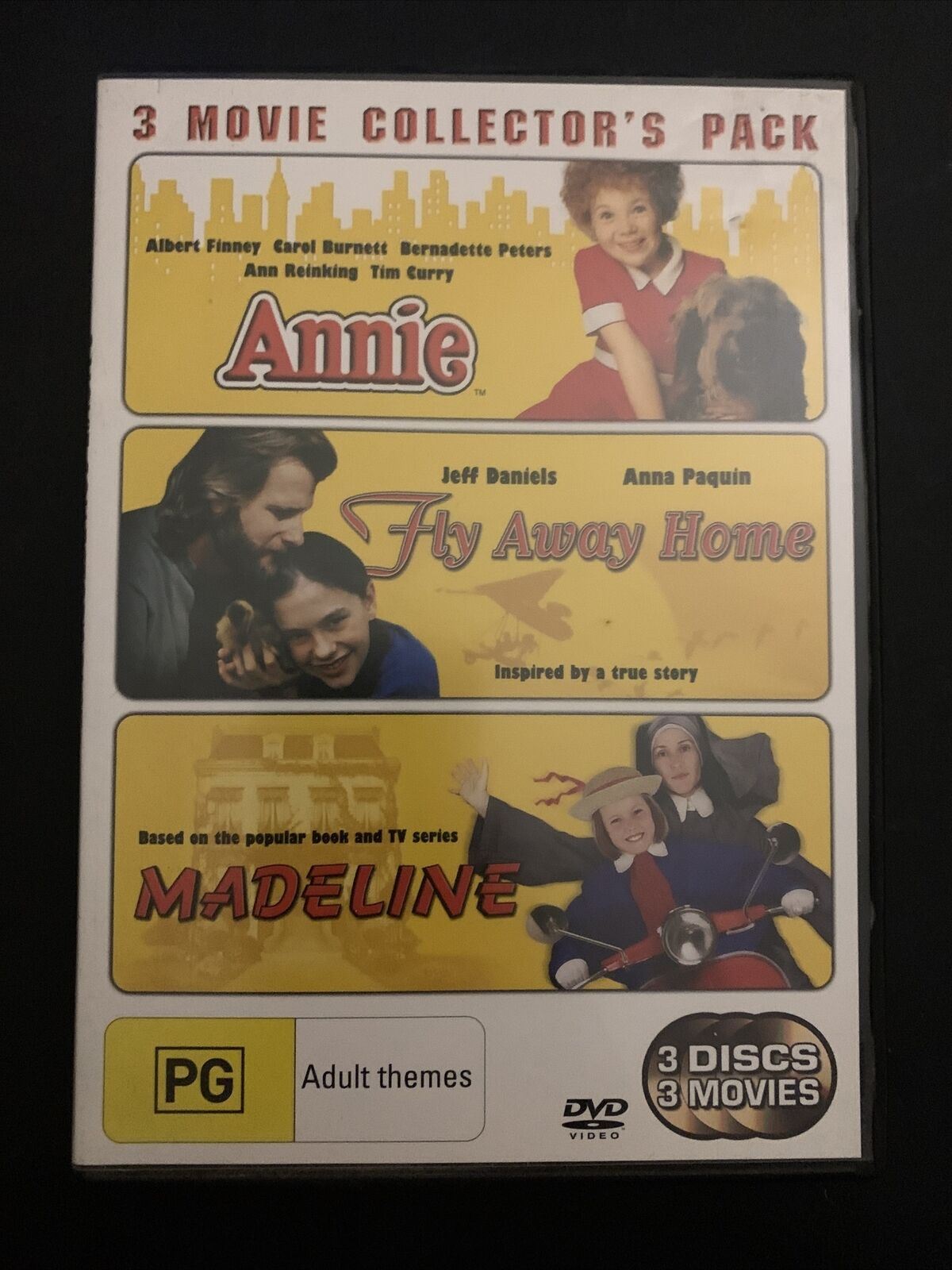 Annie  / Madeline  / Fly Away Home (DVD, 3-Disc)  Region 4