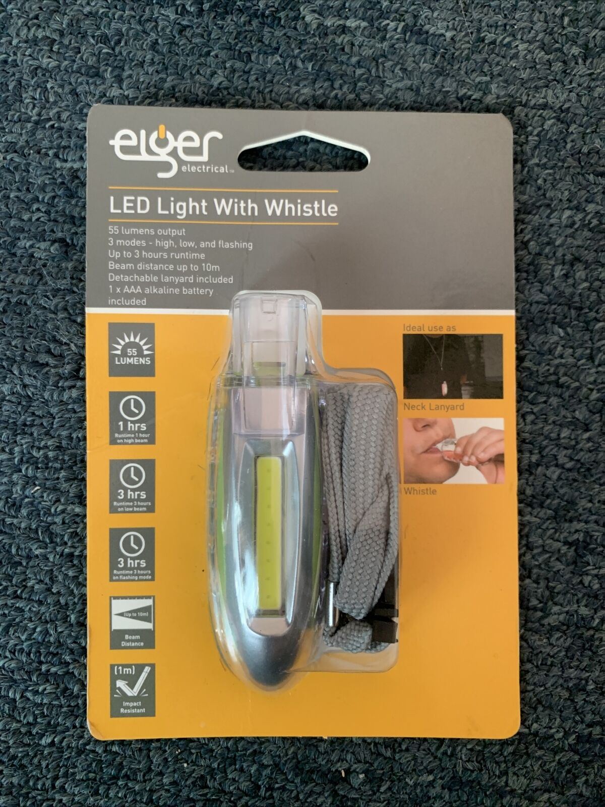 2x Eiger LED Light with Whistle
