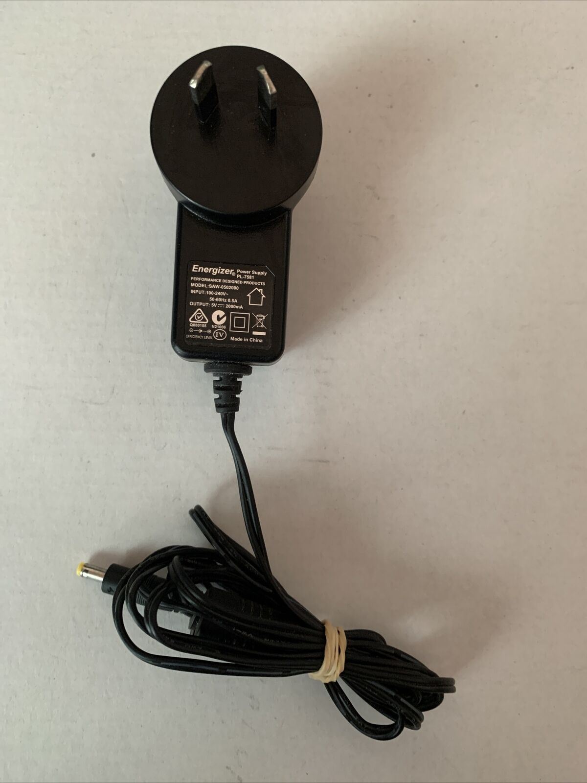 Genuine Energizer PL-7581 Power Supply SAW-0502000 5v 2000mA   AC Adapter