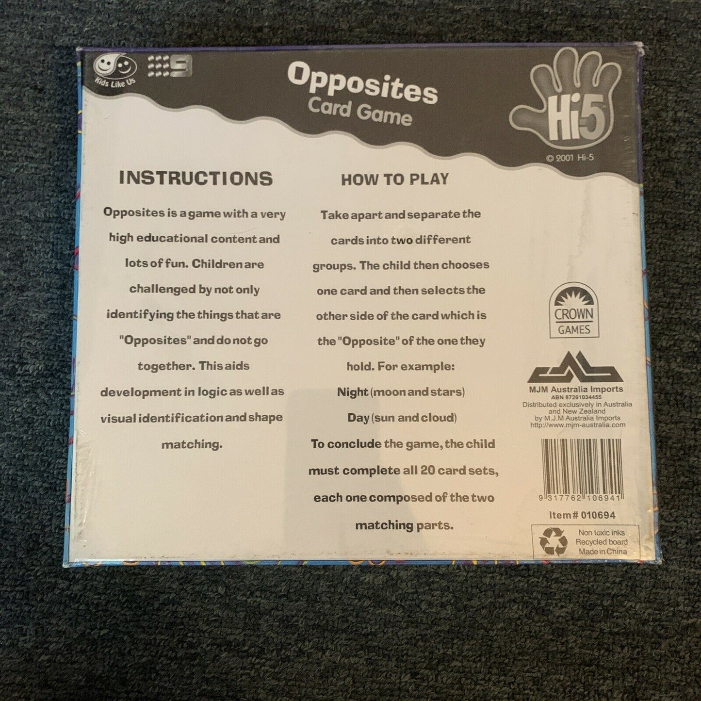 *New Sealed* Hi-5 Opposites Card Game