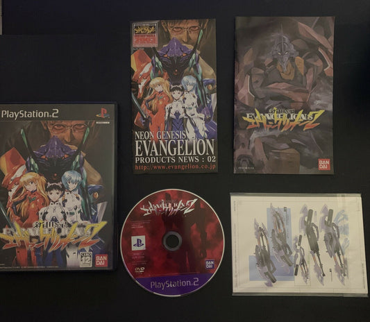 Neon Genesis Evangelion 2 - PS2 NTSC-J Japan Game w Manual + Postcards