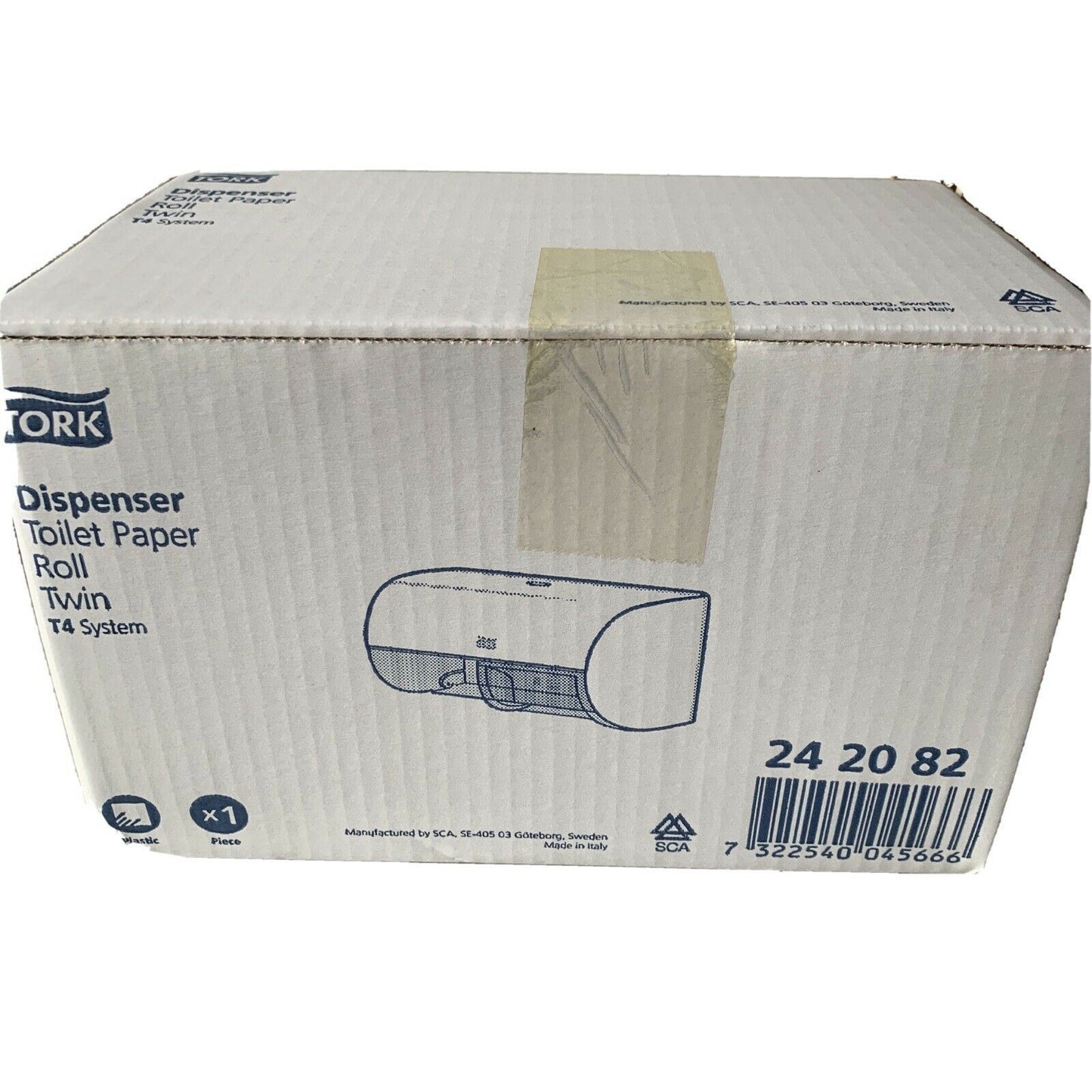 TORK Toilet Paper Dispenser Roll Twin T4 System White - Commercial Grade