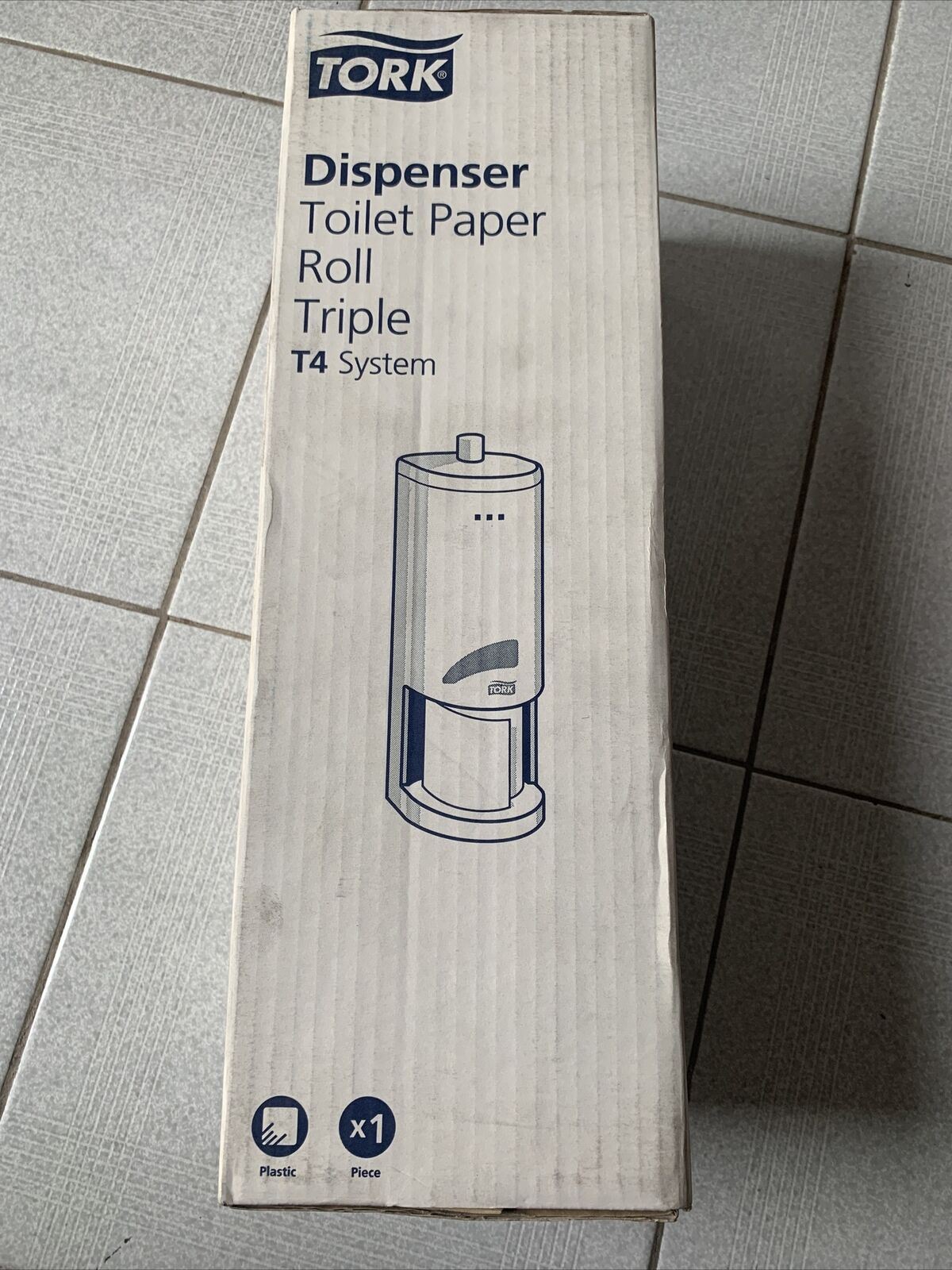 TORK  Triple Toilet Paper Roll Dispenser 249950 T4 System White Commercial Grade