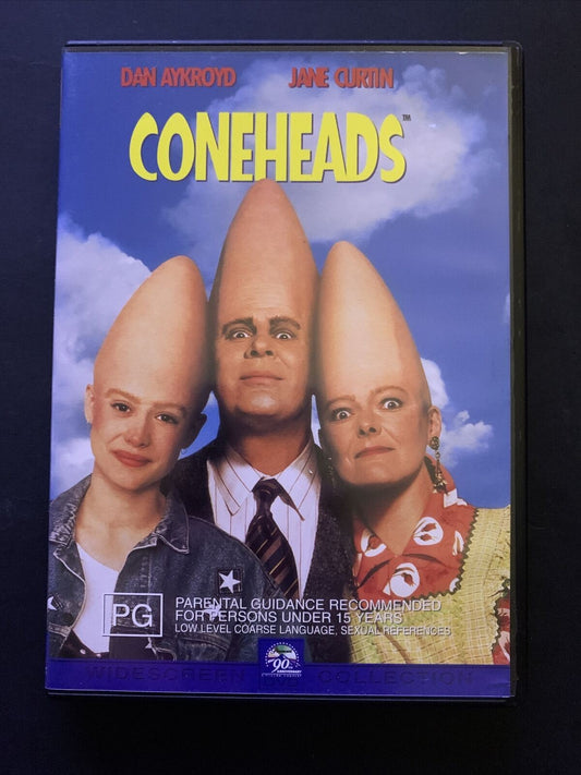 Coneheads (DVD, 1993) Dan Aykroyd, Jane Curtin, Robert Knott. Region 4