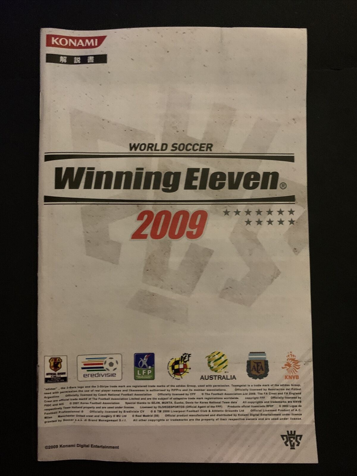 World Soccer Winning Eleven 2009 - Playstation 2 PS2 NTSC-J Japan Game w Manual