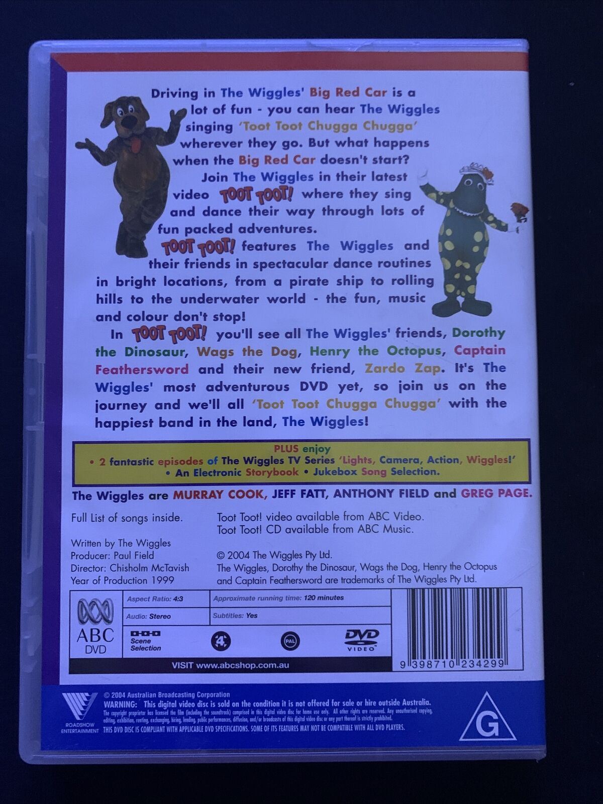 The Wiggles - Toot Toot (DVD, 1999) All Regions