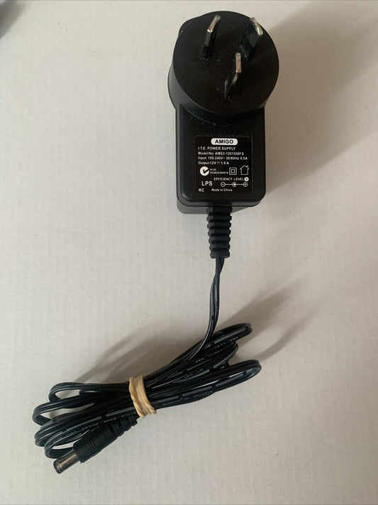 AMIGO AMS3-1201500FS Power Supply 12v 1.5A  AC Adapter