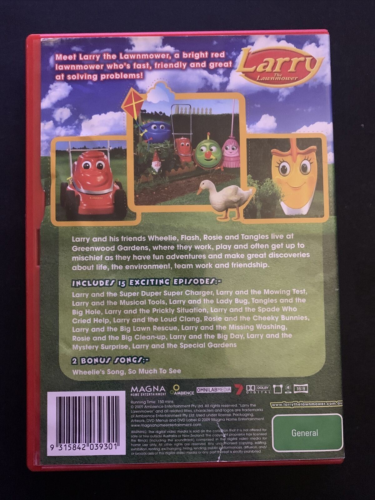 Larry The Lawnmower - Adventures In Greenwood Gardens (DVD, 2009) Region 4