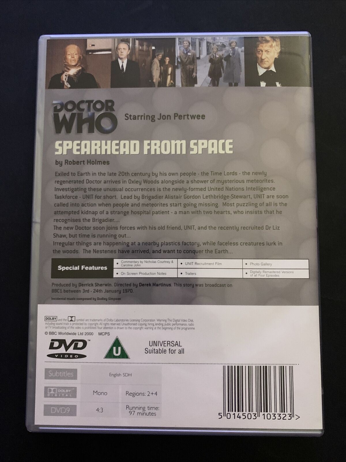 Doctor Who - Spearhead From Space (DVD, 1970) BBC. Jon Pertwee. Region 4&2