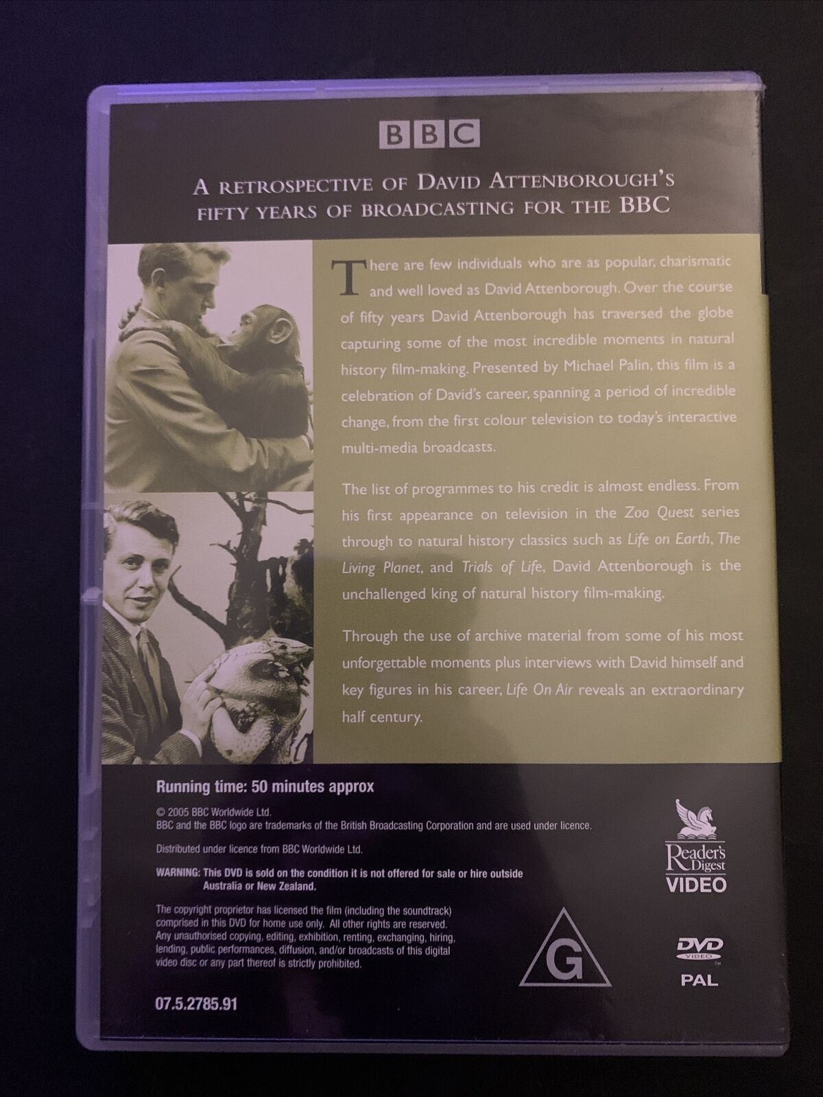 David Attenborough -  Life On Air (DVD, 2010) BBC. Region 4