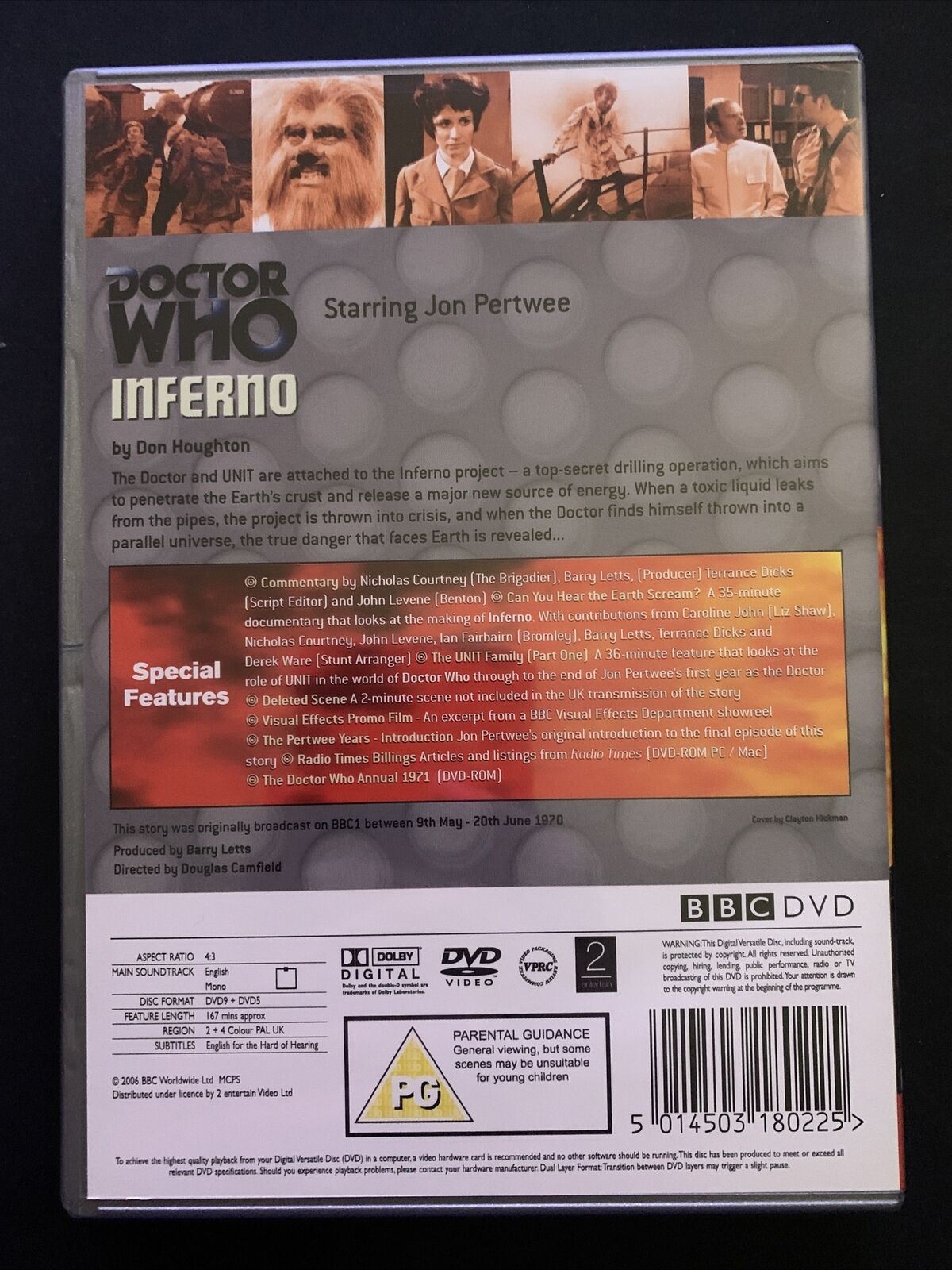 Doctor Who - Inferno (DVD, 1970) John Pertwee. Region 4&2