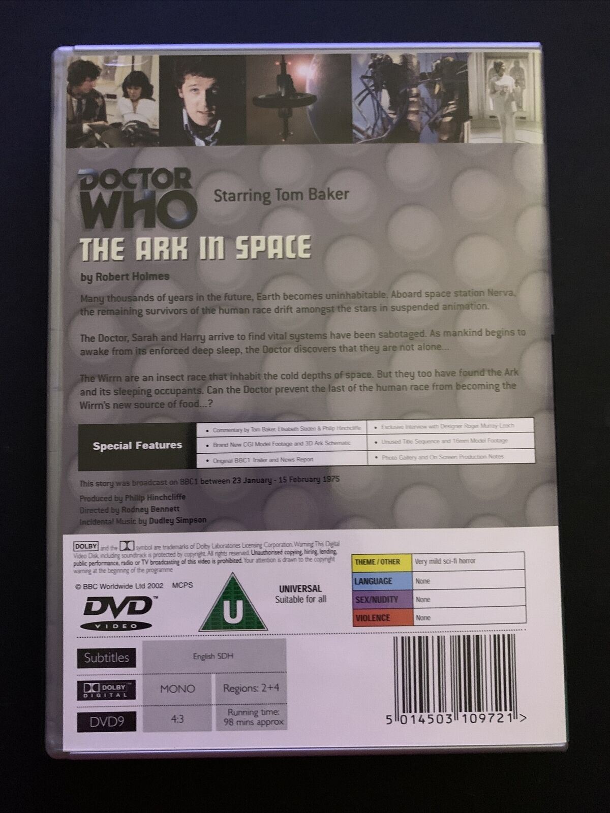 Doctor Who - The Ark In Space (DVD, 1975) Tom Baker. Region 4&2