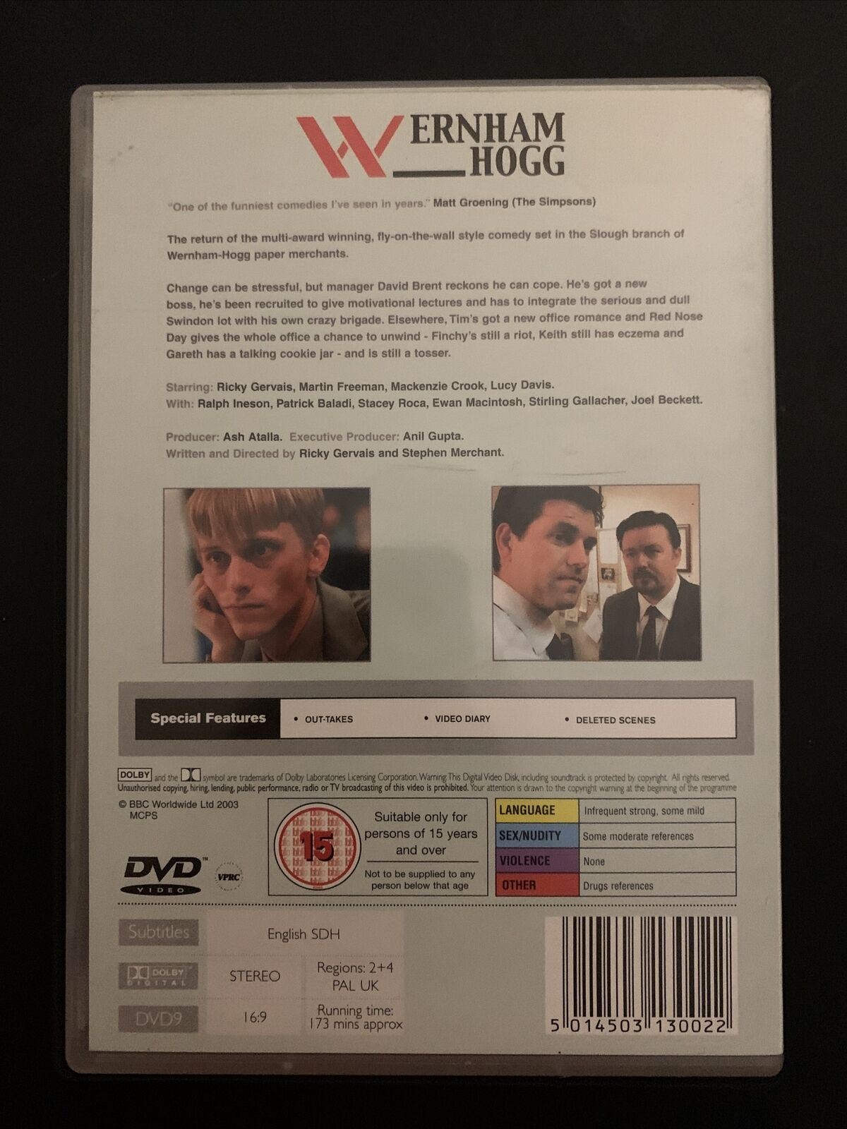 The Office - The Complete Series (DVD, 2001) UK Comedy BBC Series. Region 4&2