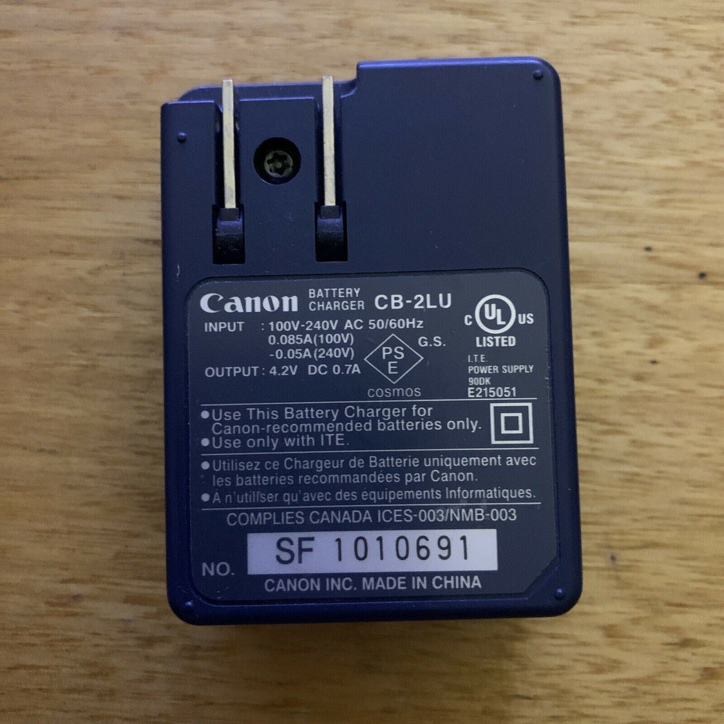 Canon CB-2LU Battery Charger for NB-3L Battery