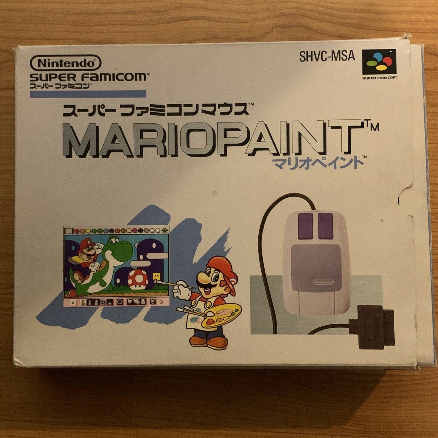 Mario Paint - Nintendo Super Famicom SNES Complete w Mouse, Mat & Japan Game