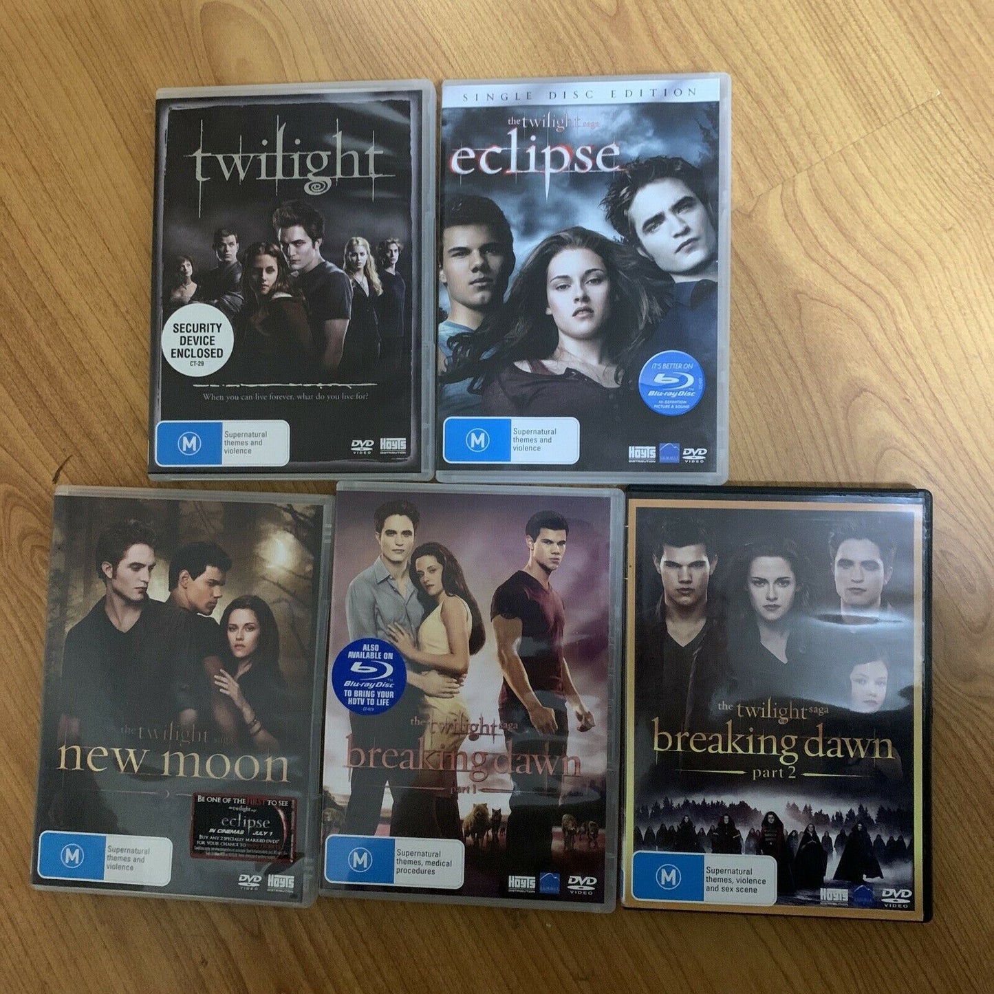 The Twilight Saga Complete Collection (DVD, 5-Disc Movies) Region 4