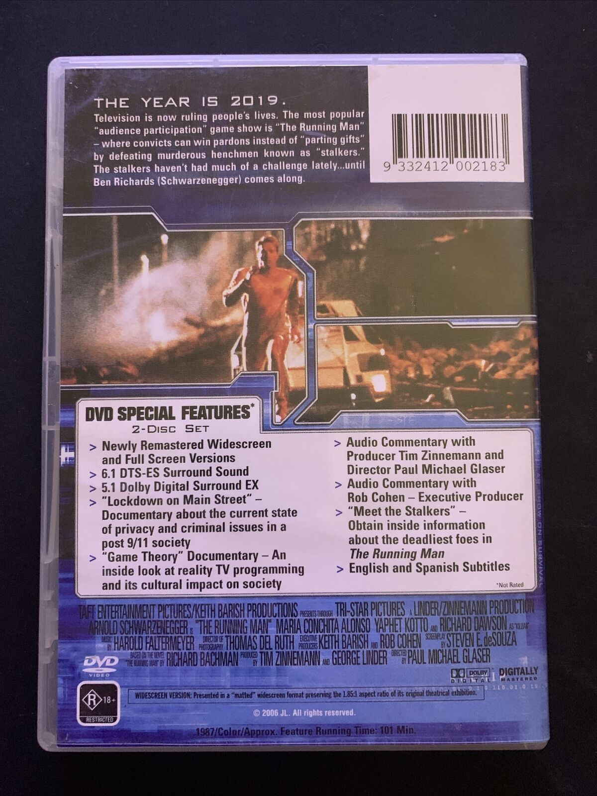 The Running Man - Special Edition (DVD, 1987, 2-Disc Set) Arnold Schwarzenegger