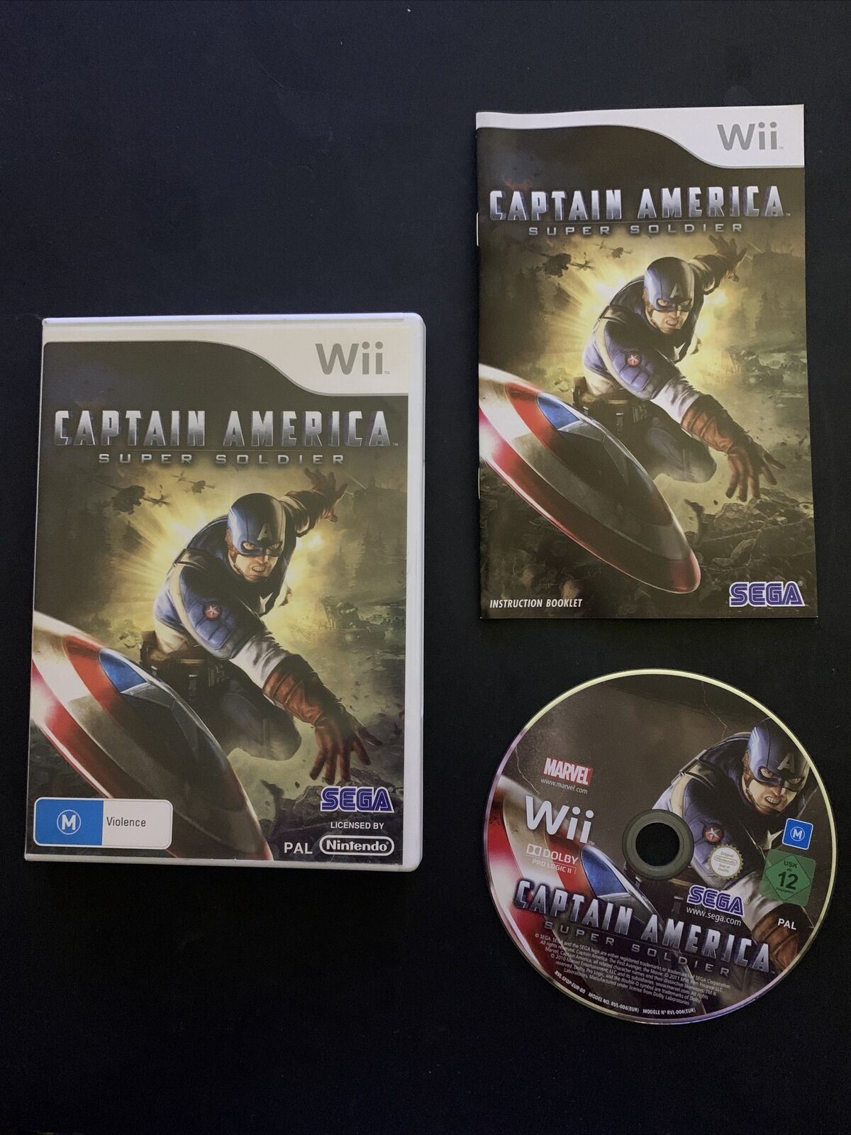 Captain America: Super Soldier - Nintendo Wii PAL Game Complete Manual & Case