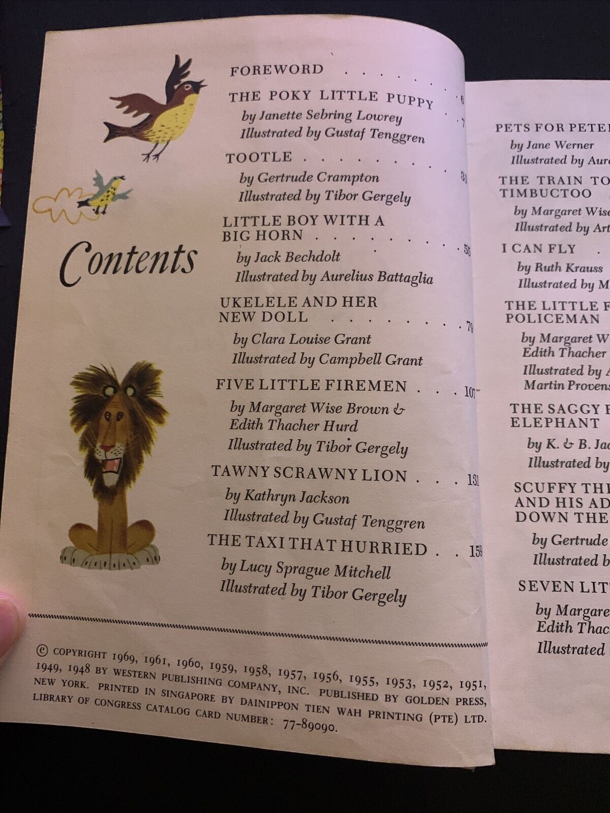 Golden Favorites: 14 Of The Best Stories From Little Golden Book -Hardcover 1969