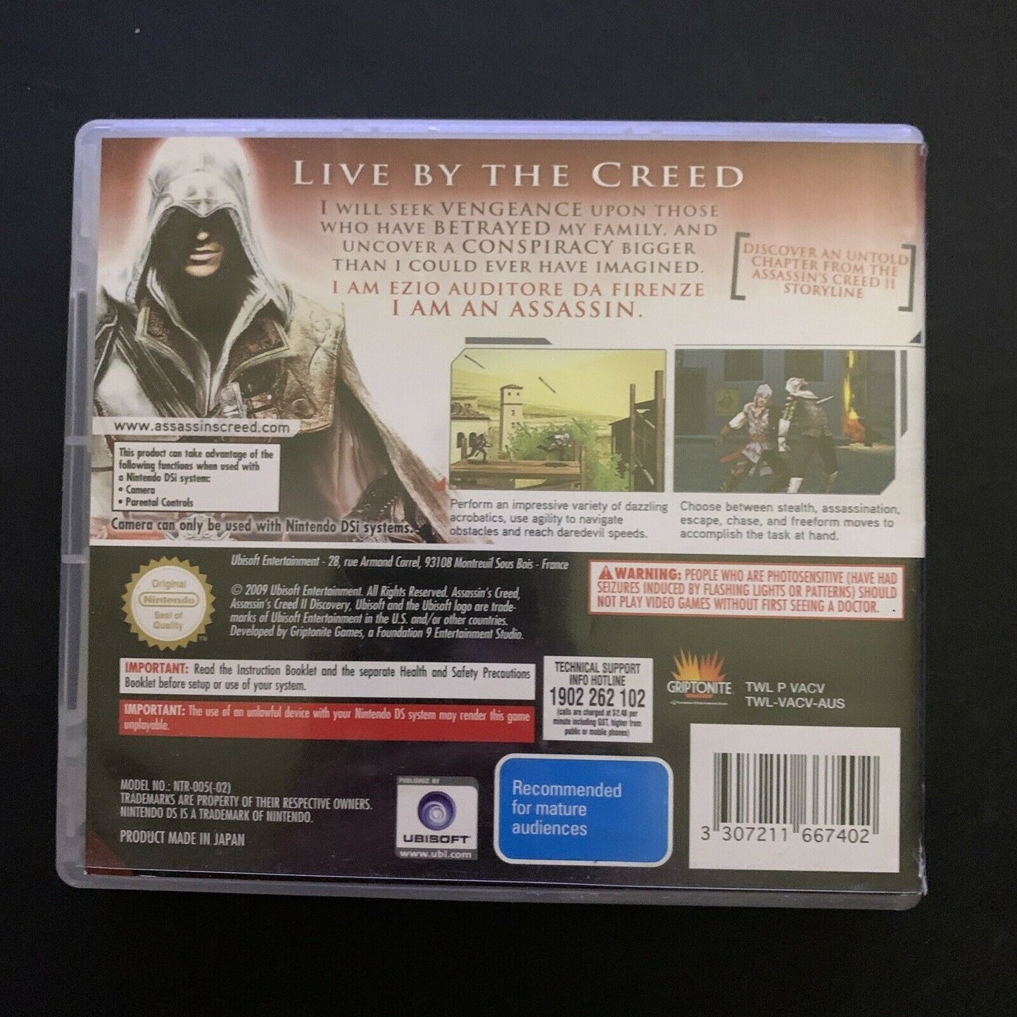 Assassins Creed 2: Discovery - Nintendo DS Game with Manual