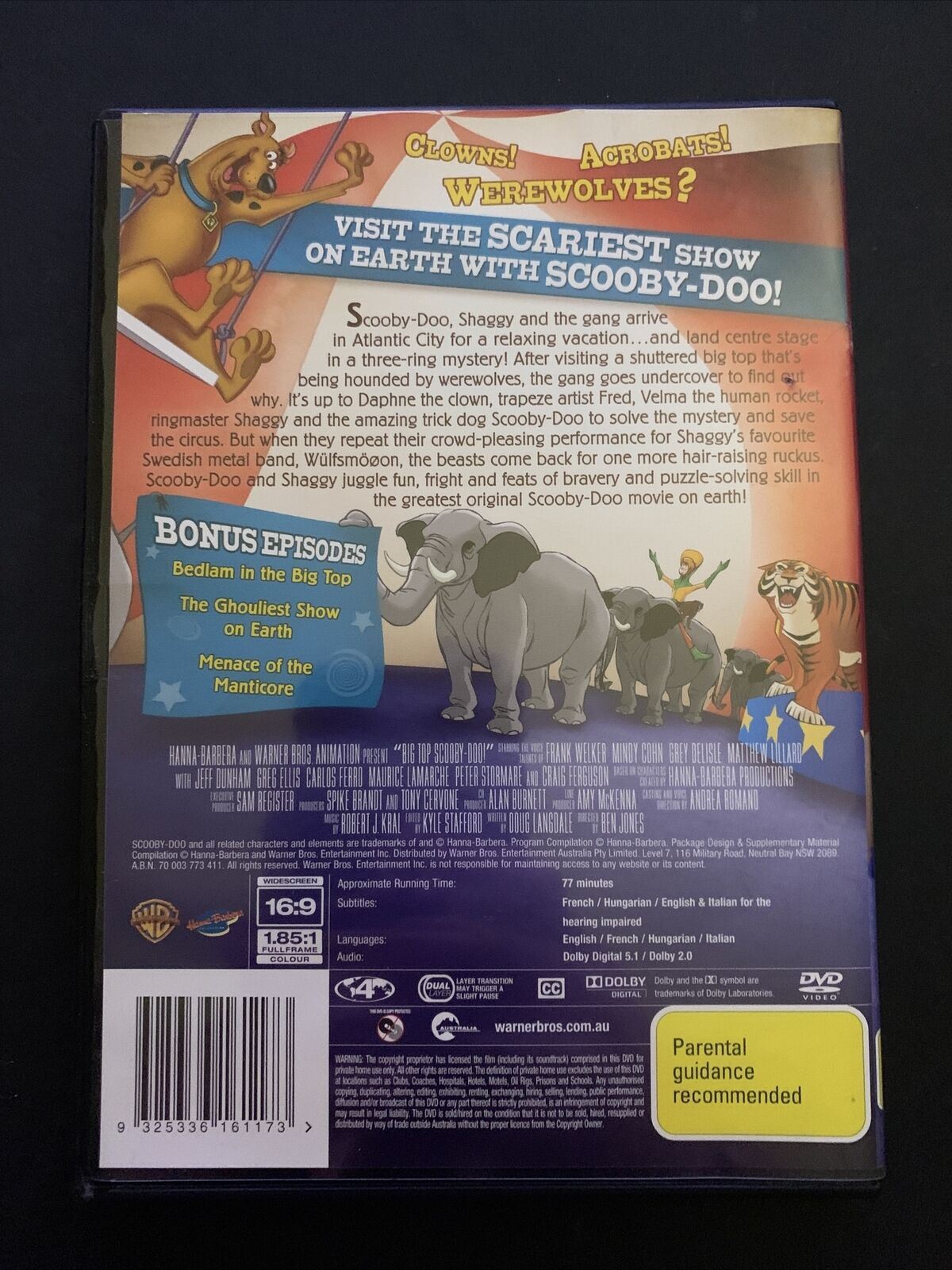 Scooby Doo - Big Top Scooby-Doo (DVD, 2012) Region 4&2