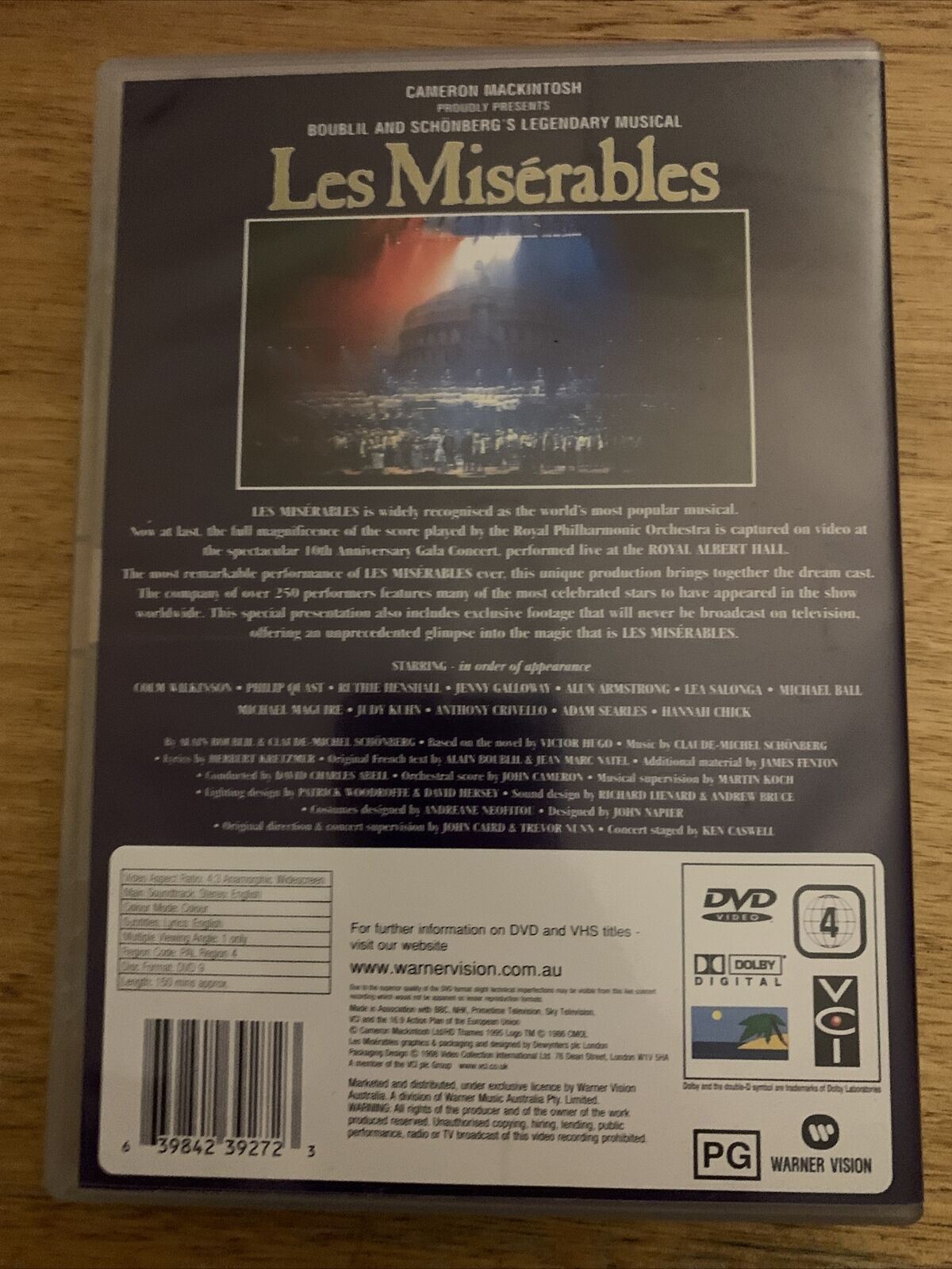 Les Miserables - 10th Anniversary Concert At The Royal Albert Hall (DVD) Region4