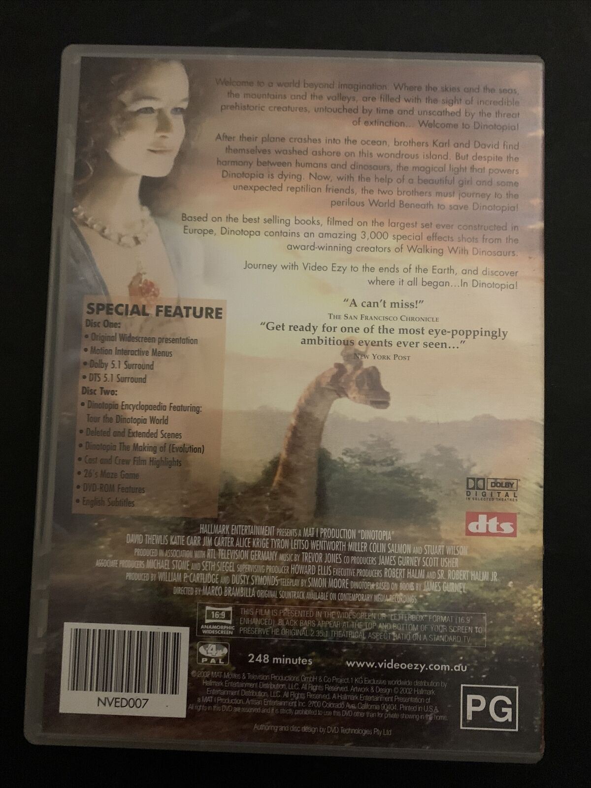 Dinotopia - Widescreen Collector's Edition (DVD, 2-Disc) Region 4