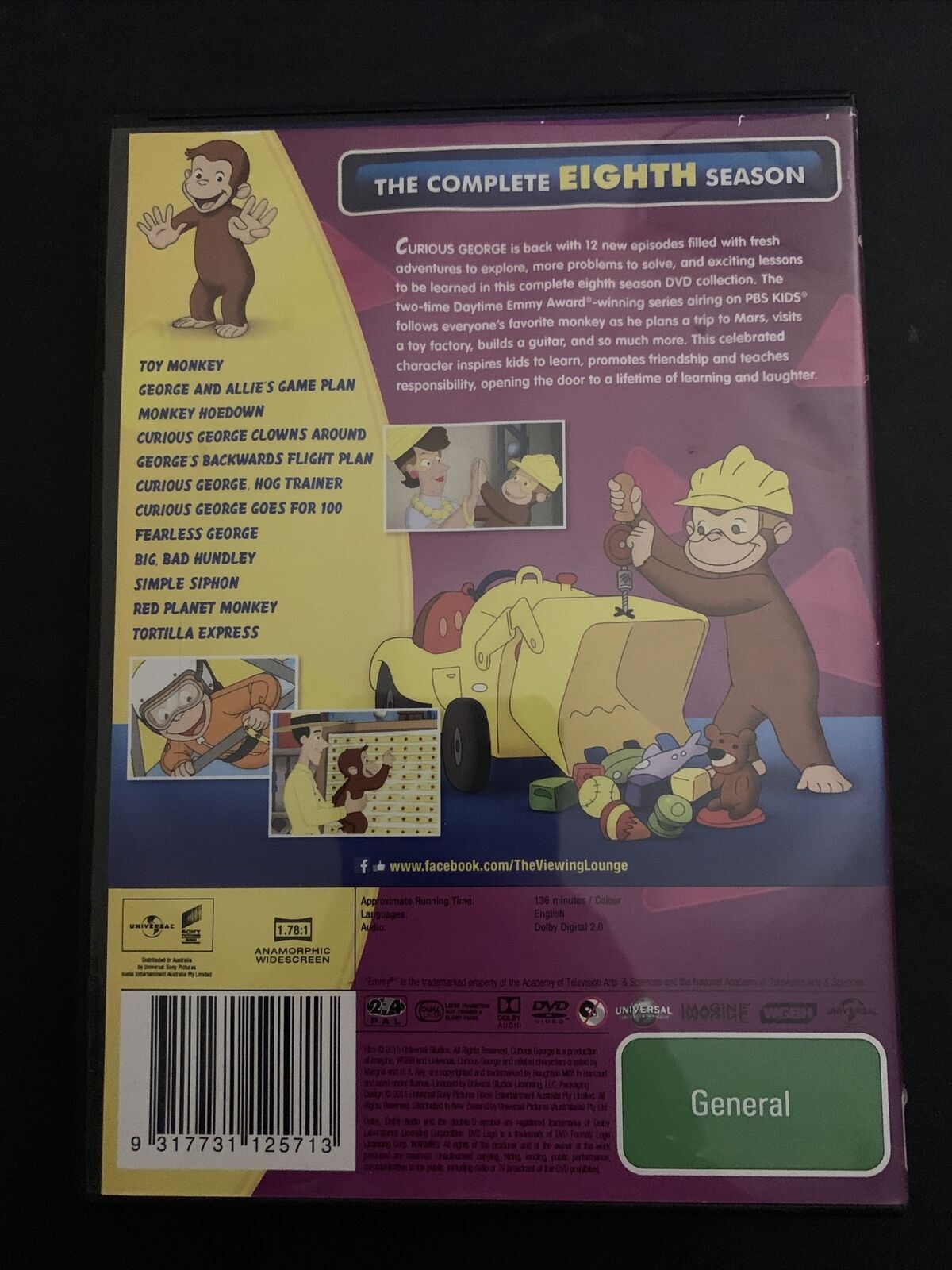 Curious George : Season 8 (DVD, 2016) Region 4&2