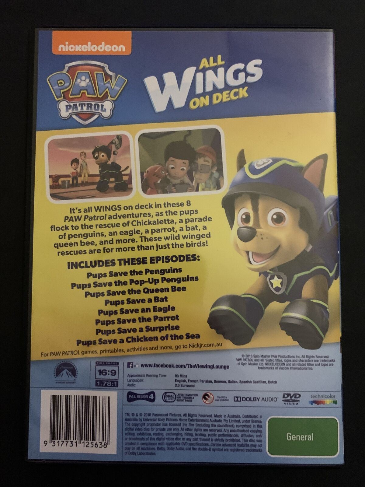 Paw Patrol - All Wings On Deck (DVD) Region 4&2