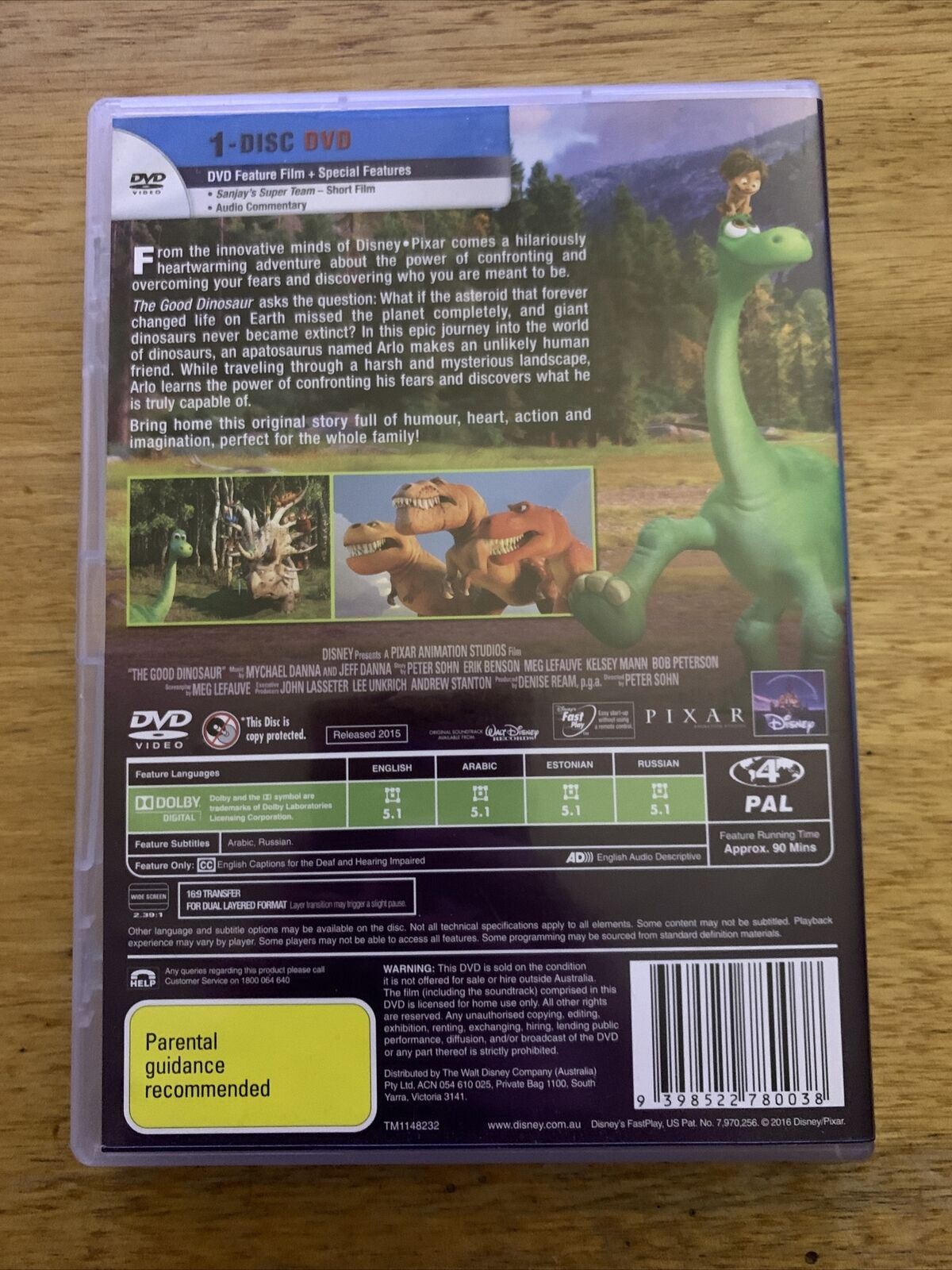 The Good Dinosaur (DVD, 2015) Disney Pixar Film. Region 4&2