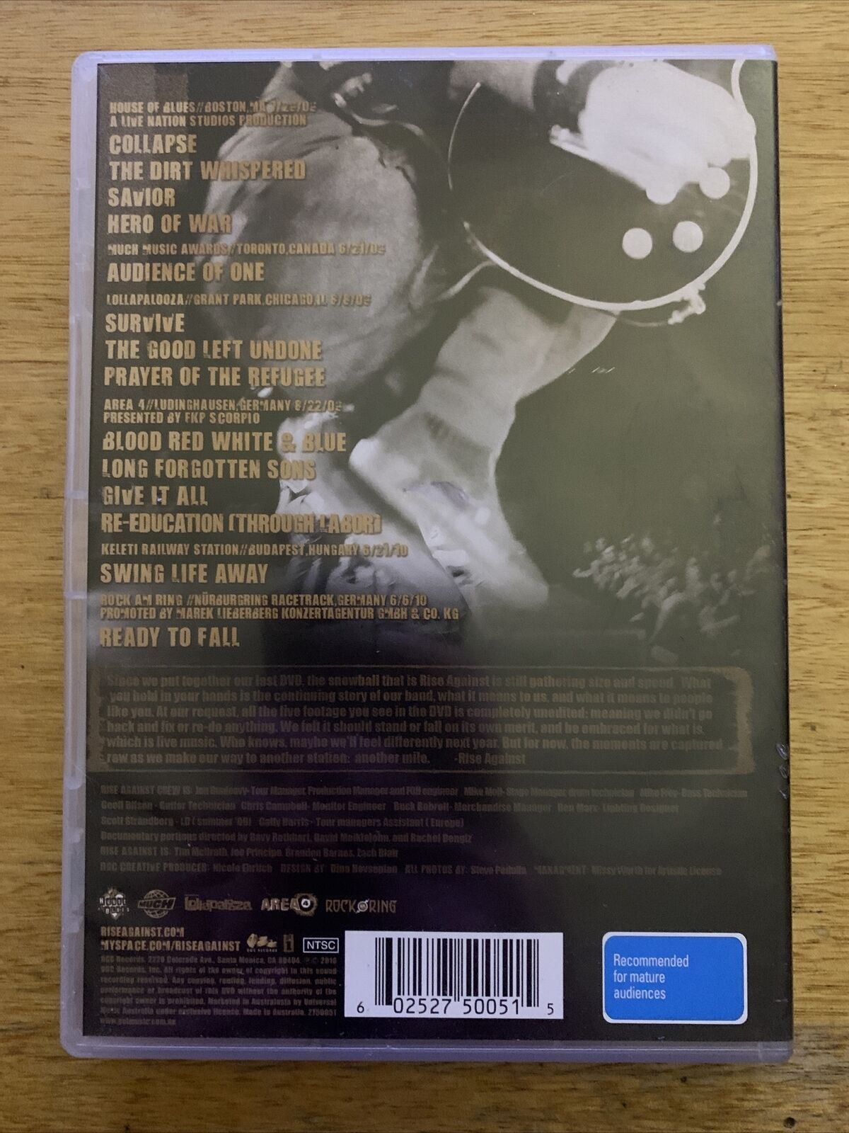 Another Station: Another Mile by Rise Against (DVD, 2010, Geffen) All Regions