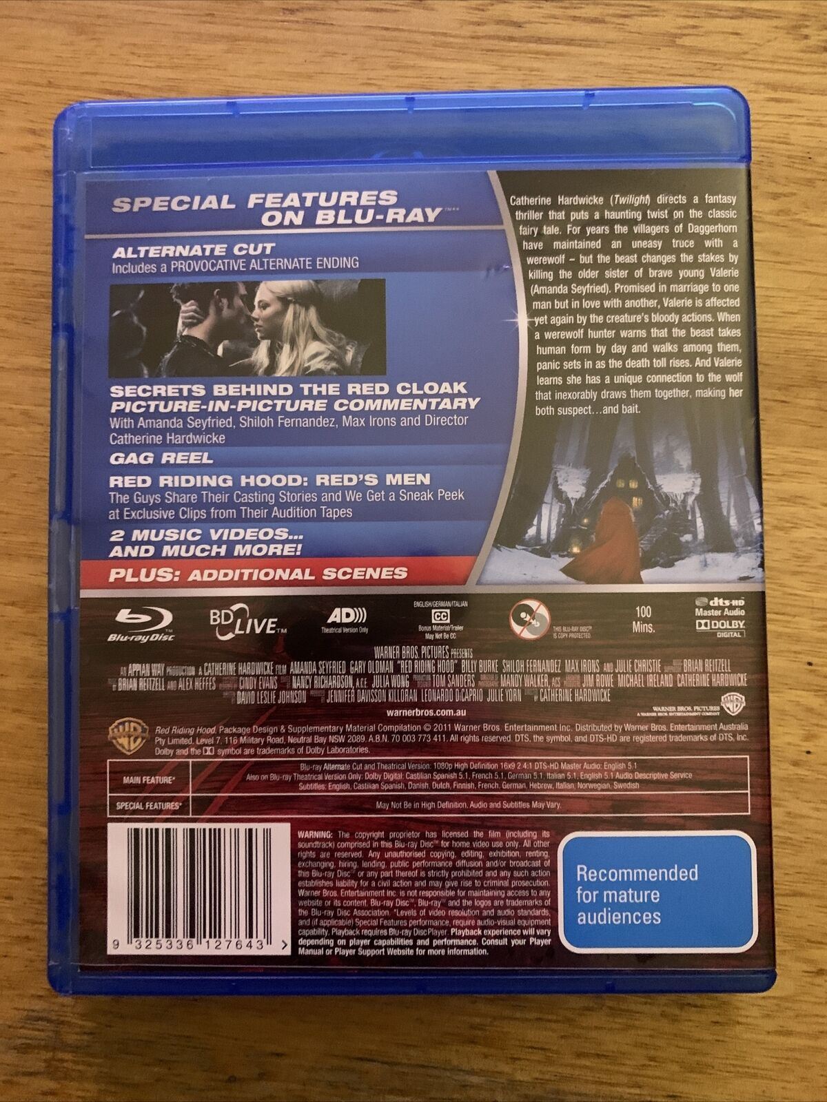 Red Riding Hood - Special Edition (Blu-ray, 2011) Amanda Seyfried, Gary Oldman