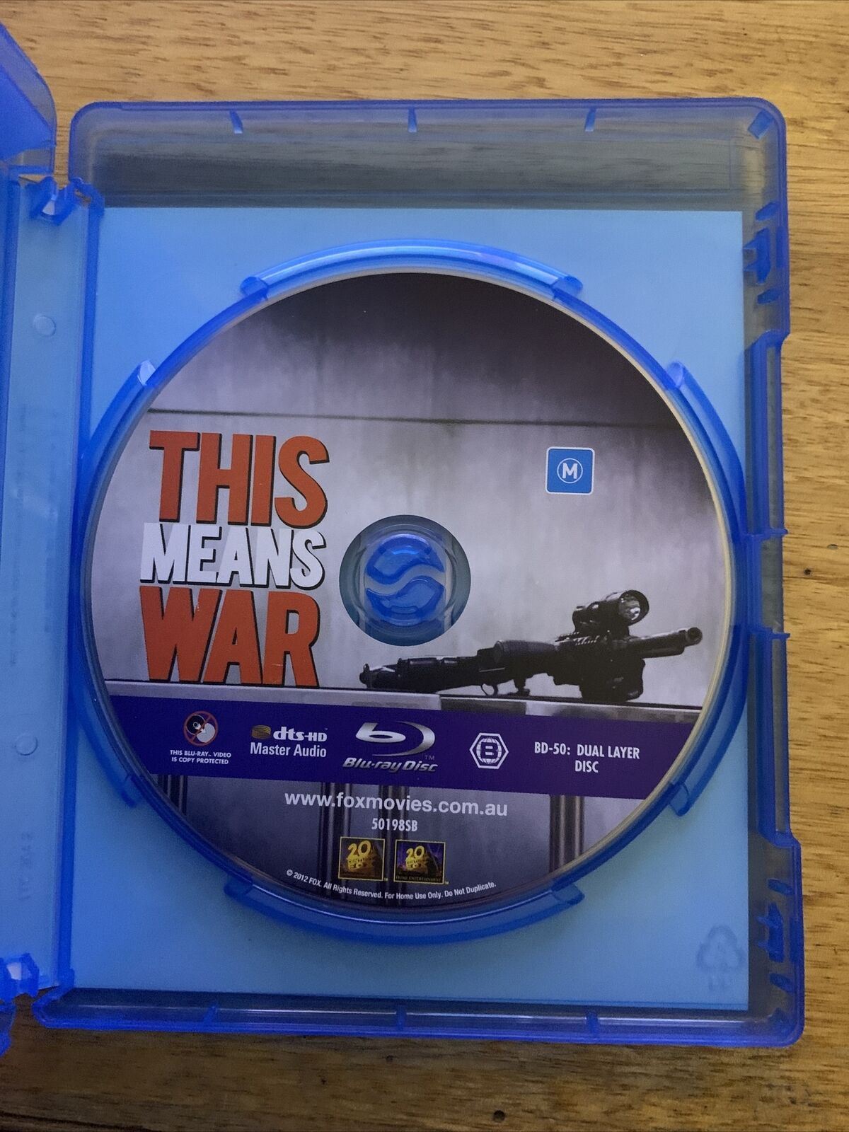 This Means War (Bluray, 2012) Reese Witherspoon, Chris Pine, Tom Hardy. Region B