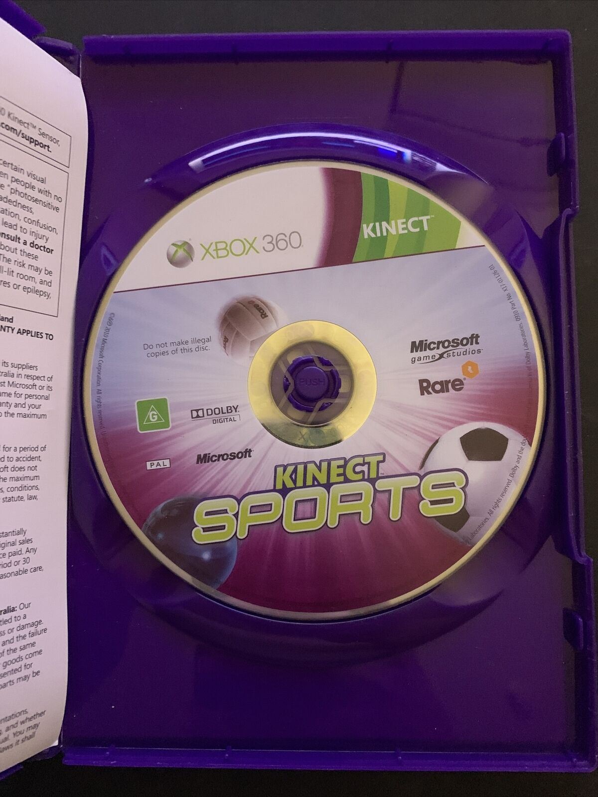 Kinect Sports - Microsoft Xbox 360 PAL Game - Soccer, Volleyball, Table Tennis