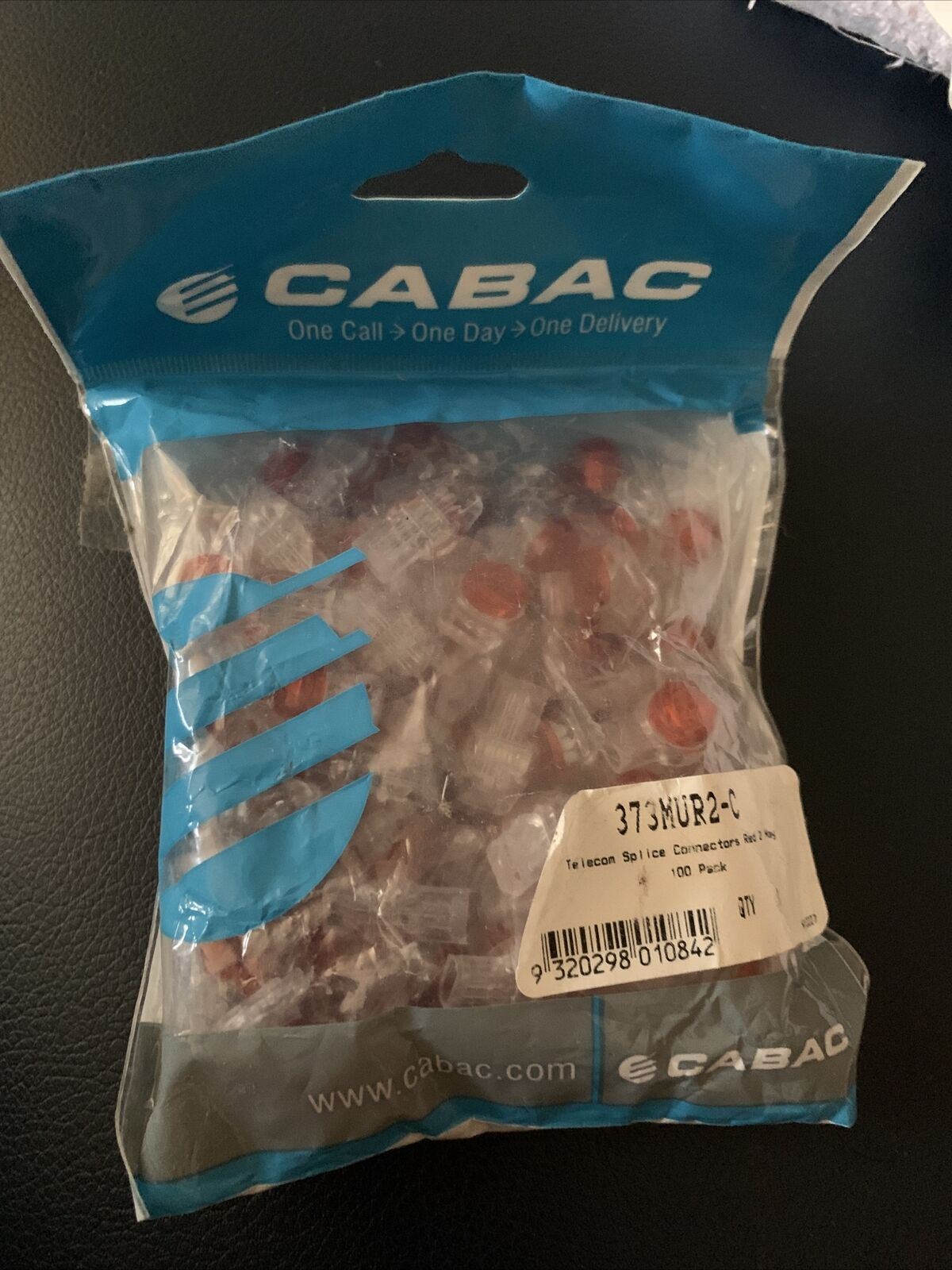 Cabac Telecom Splice Connectors Red 2 Way 100 Pack 373MUR2-C