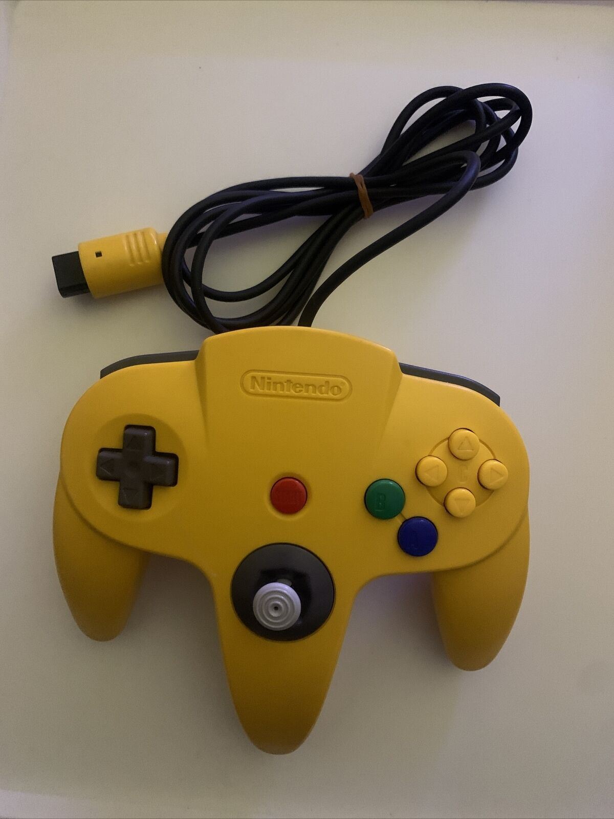 Genuine Nintendo 64 Controller Yellow NUS-005 Tested & Working. Joystick v good