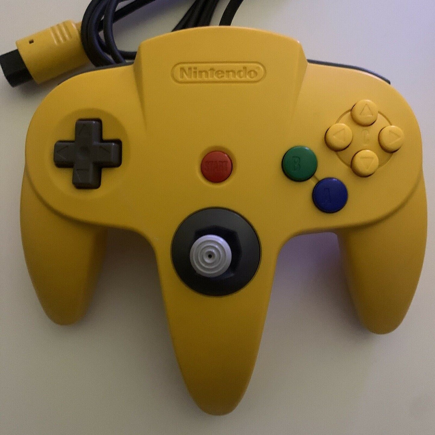 Genuine Nintendo 64 Controller Yellow NUS-005 Tested & Working. Joystick v good