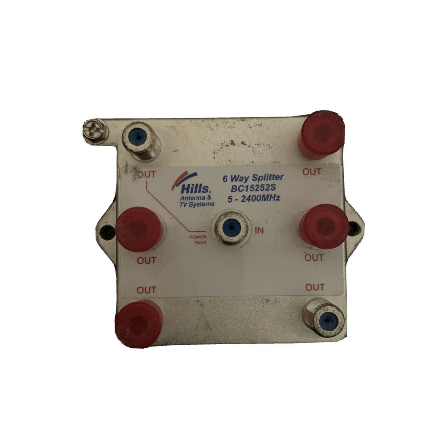 Hills Digital TV Antenna 6 Way Splitter F Type (5-2400MHz) - BC15252S
