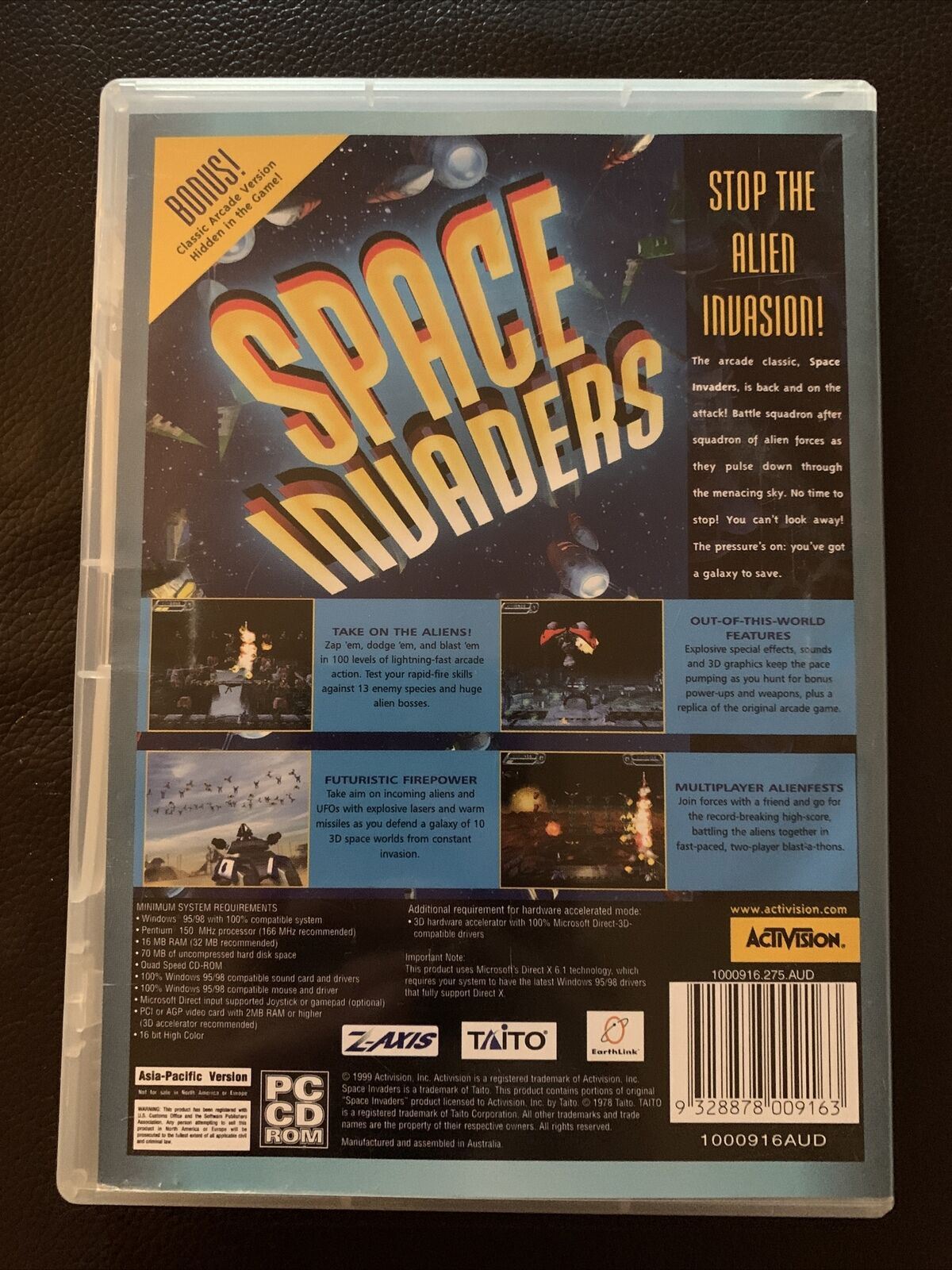 Space Invaders - PC CD-ROM Windows Game (1999, Activision)