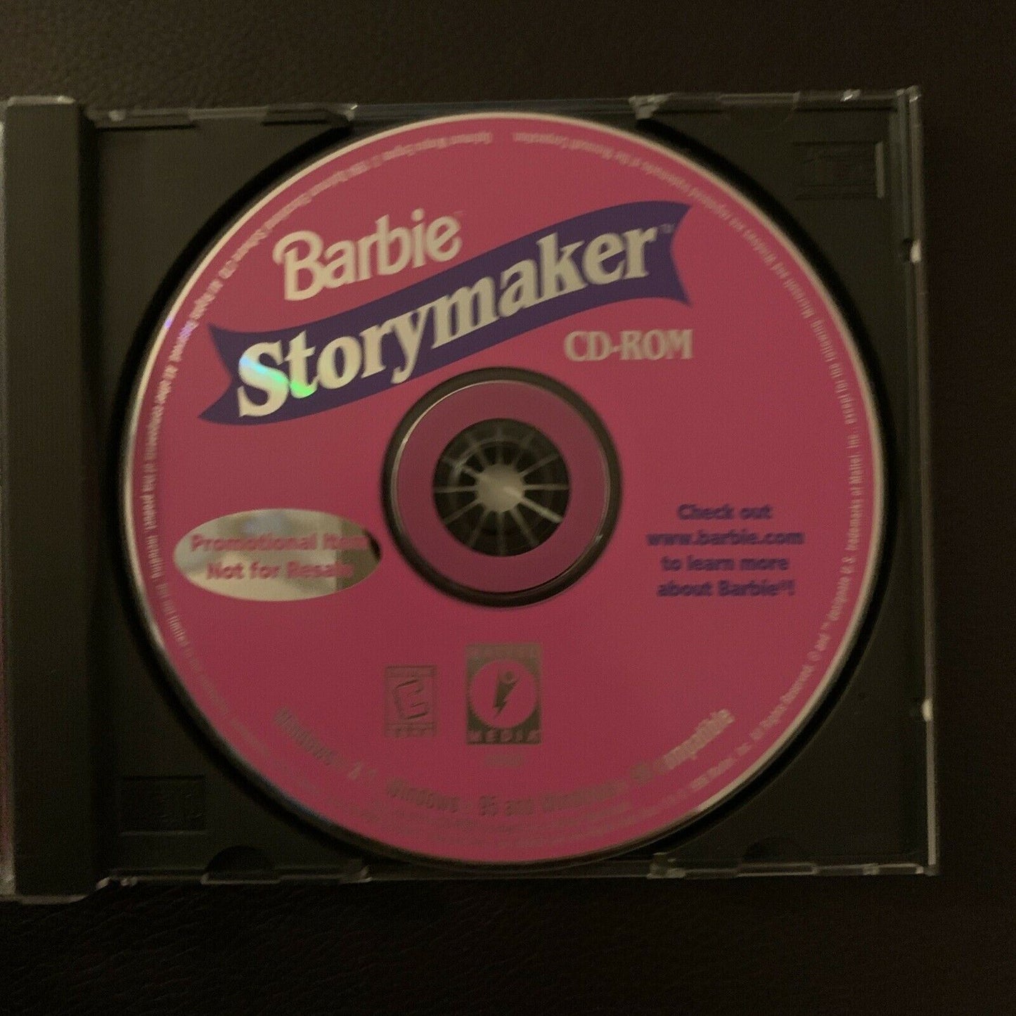 Barbie Storymaker - PC Game CD-ROM 1999 Vintage Educational Promo  Mattel