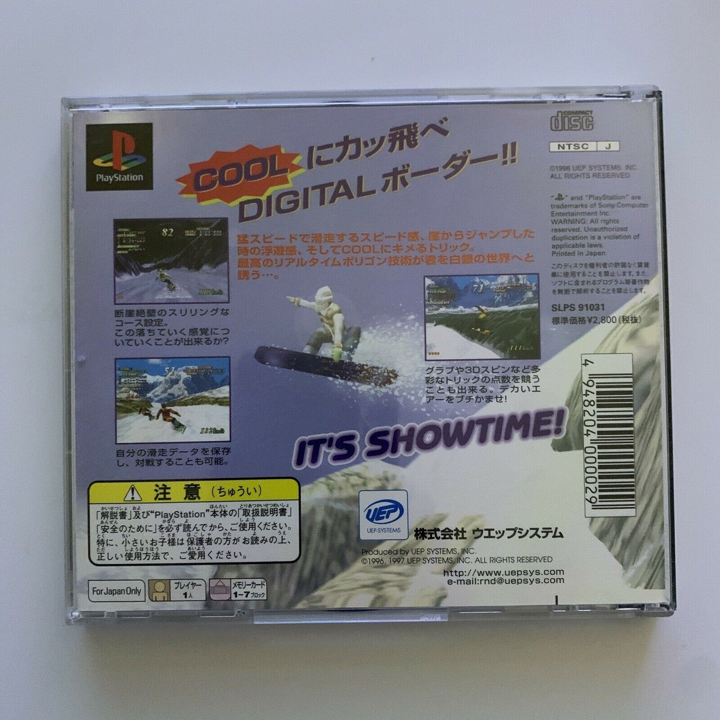 Cool Boarders - Sony Playstation PS1 NTSC-J JAPAN Snowboarding 1996 Game