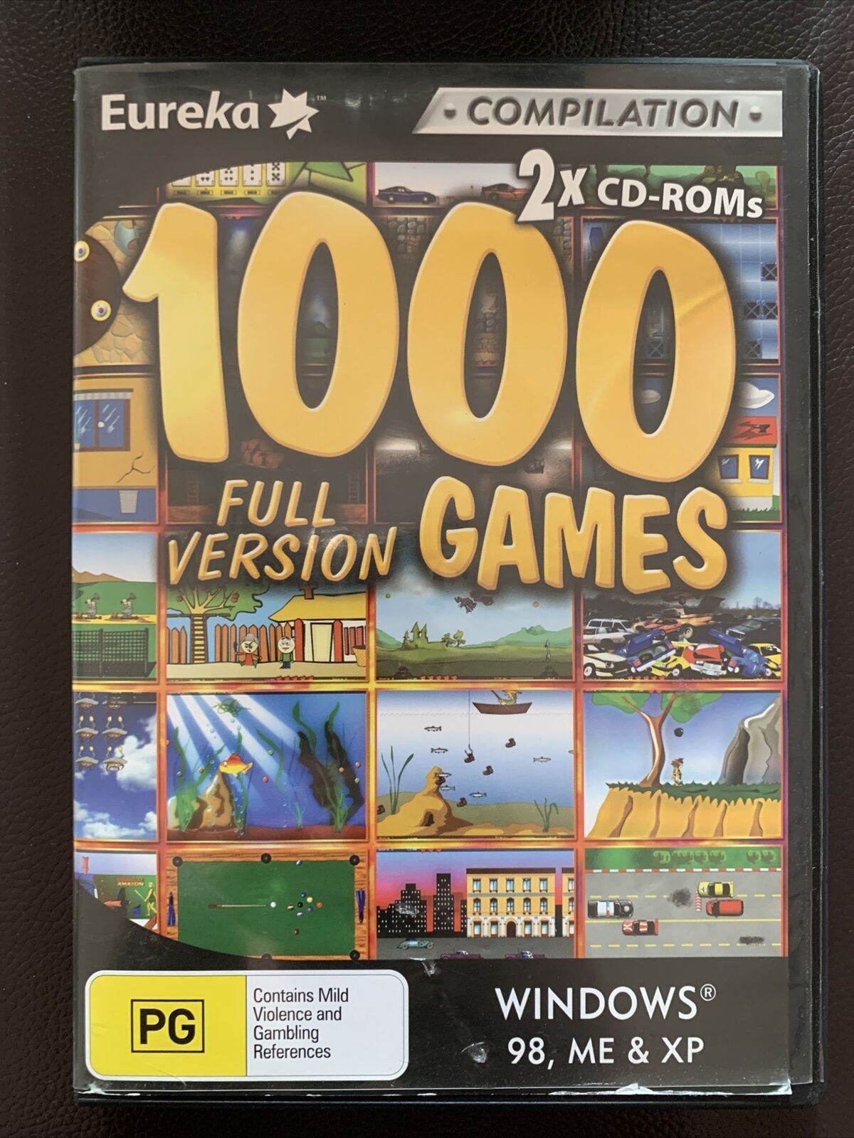 1000 Full Version Games - PC Windows 100's Arcade, Sports.. (2-Disc, DVD)