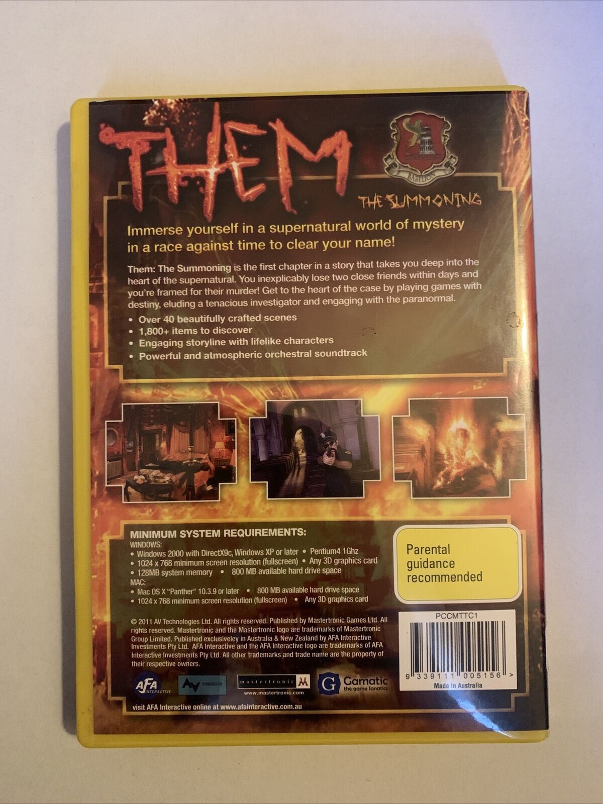 Them: The Summoning - PC DVD Windows Mac Hidden Object Adventure Game